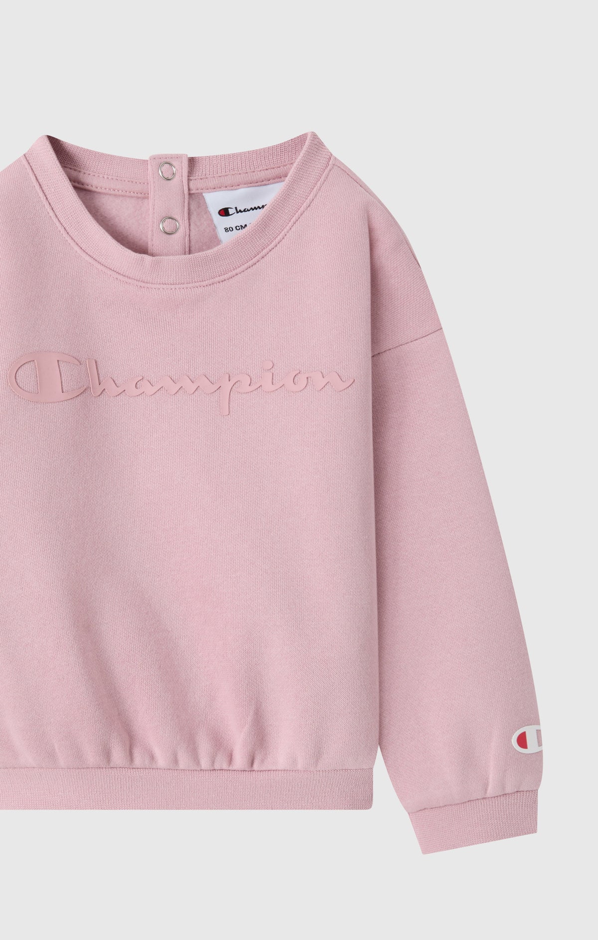 Champion Completo Sport in Felpa con Polsini a Costine - Rosa