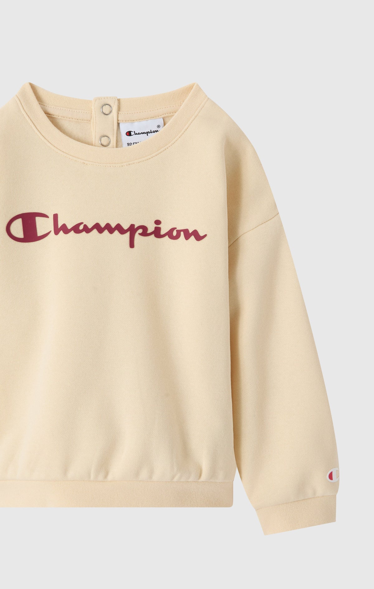 Champion Completo Sport in Felpa con Polsini a Costine - Panna