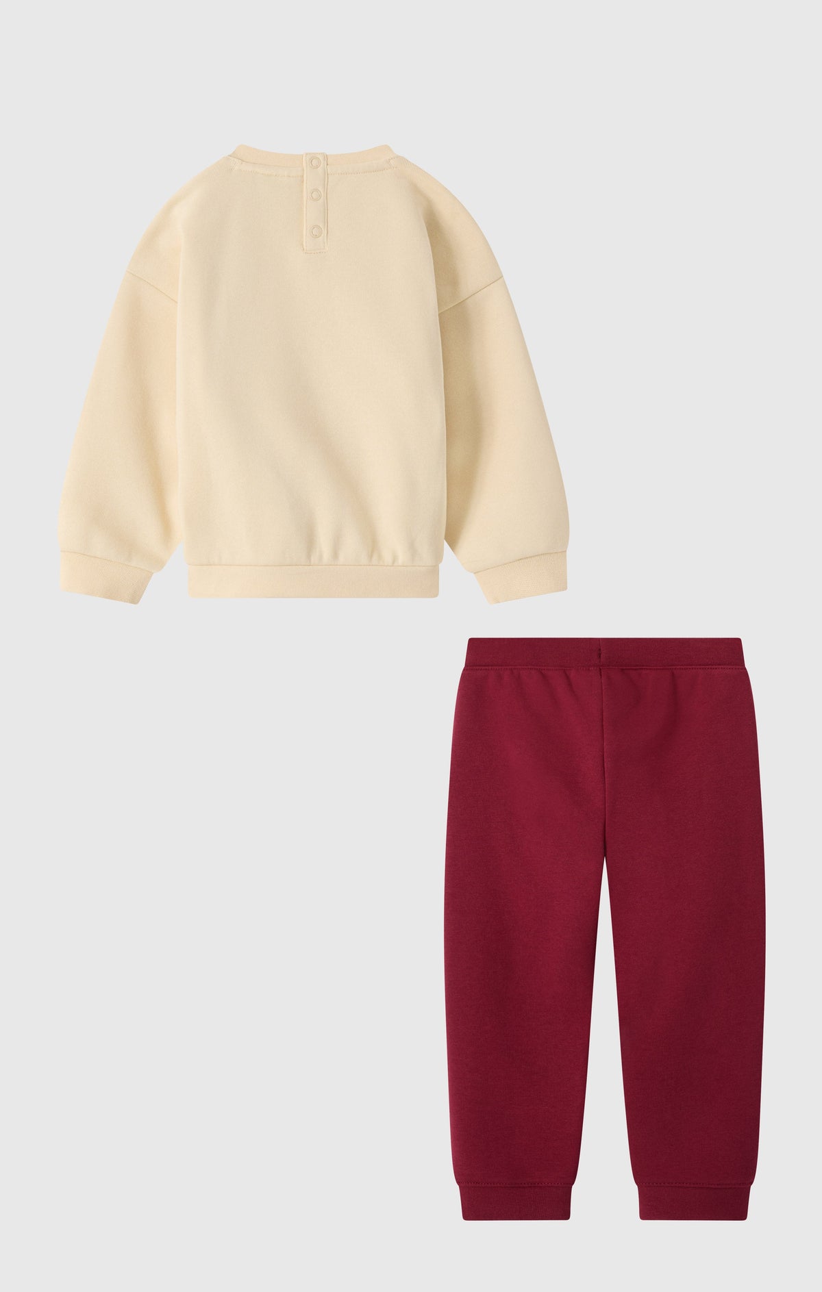 Champion Completo Sport in Felpa con Polsini a Costine - Panna