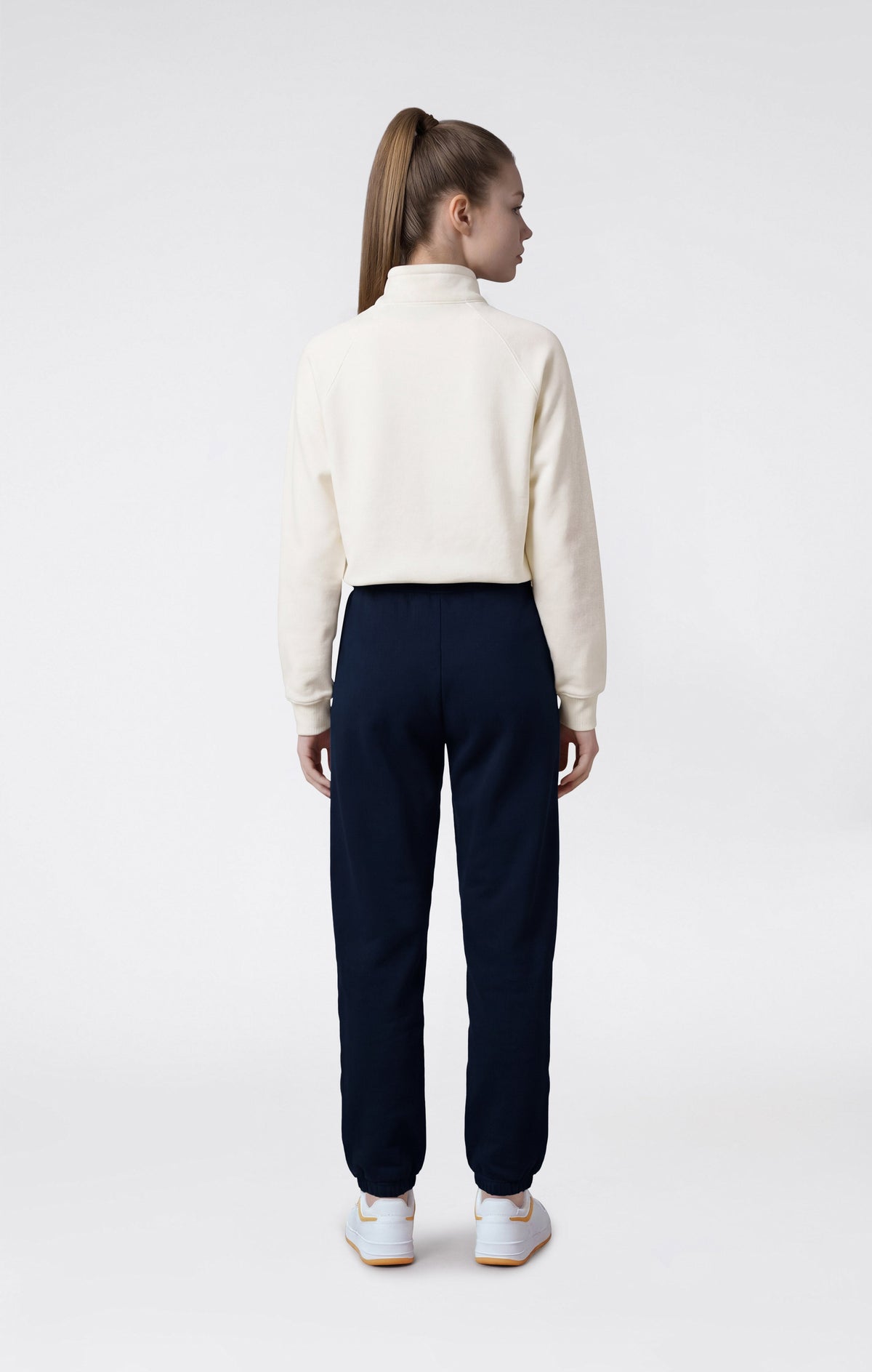 Champion Tuta Full Zip con Interno Garzato - Panna