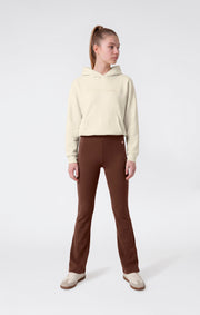 Champion Leggings Flare in Cotone Stretch - Cioccolato