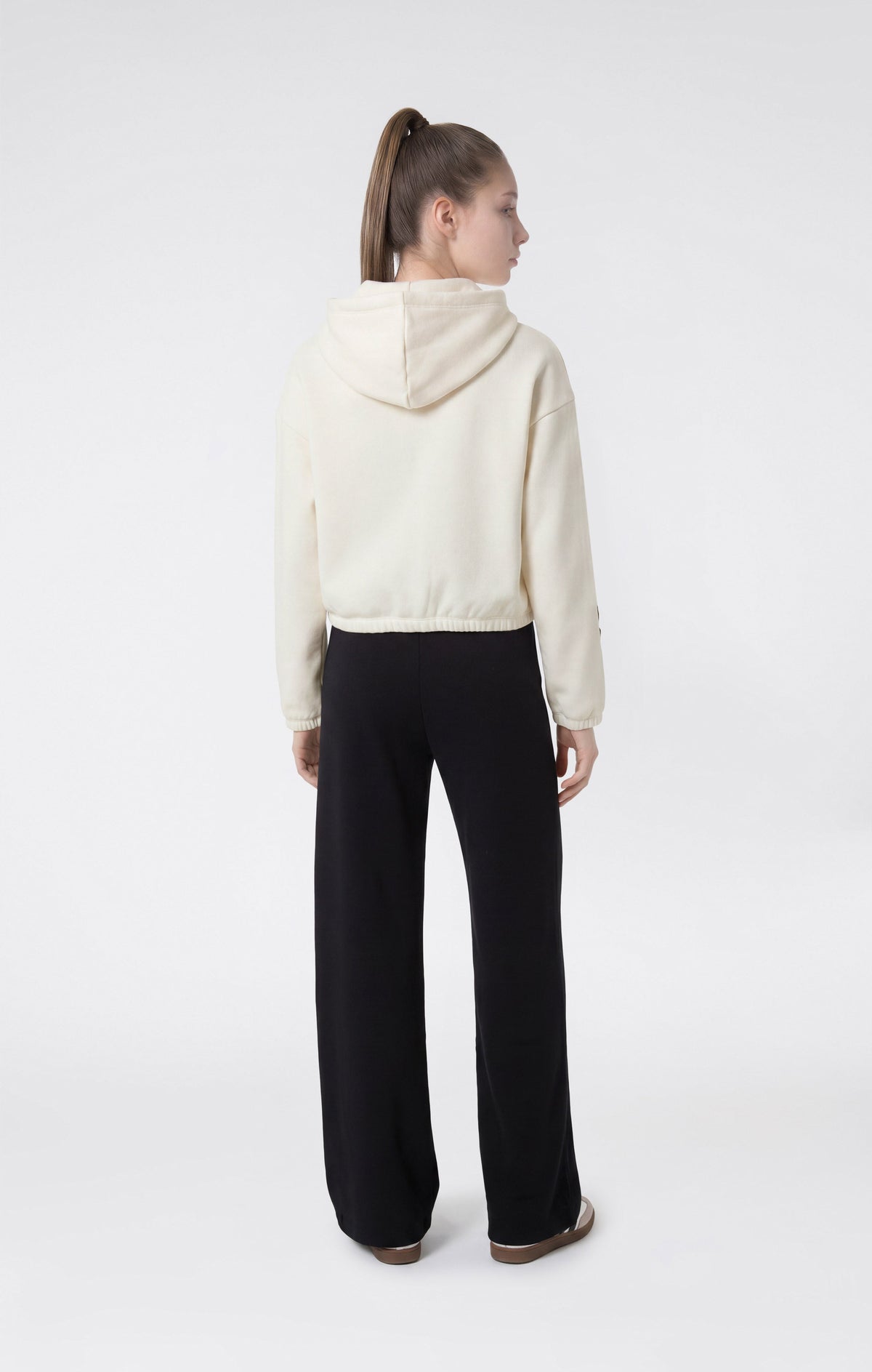 Champion Tuta Full Zip con Cappuccio e Fettuccia - Panna