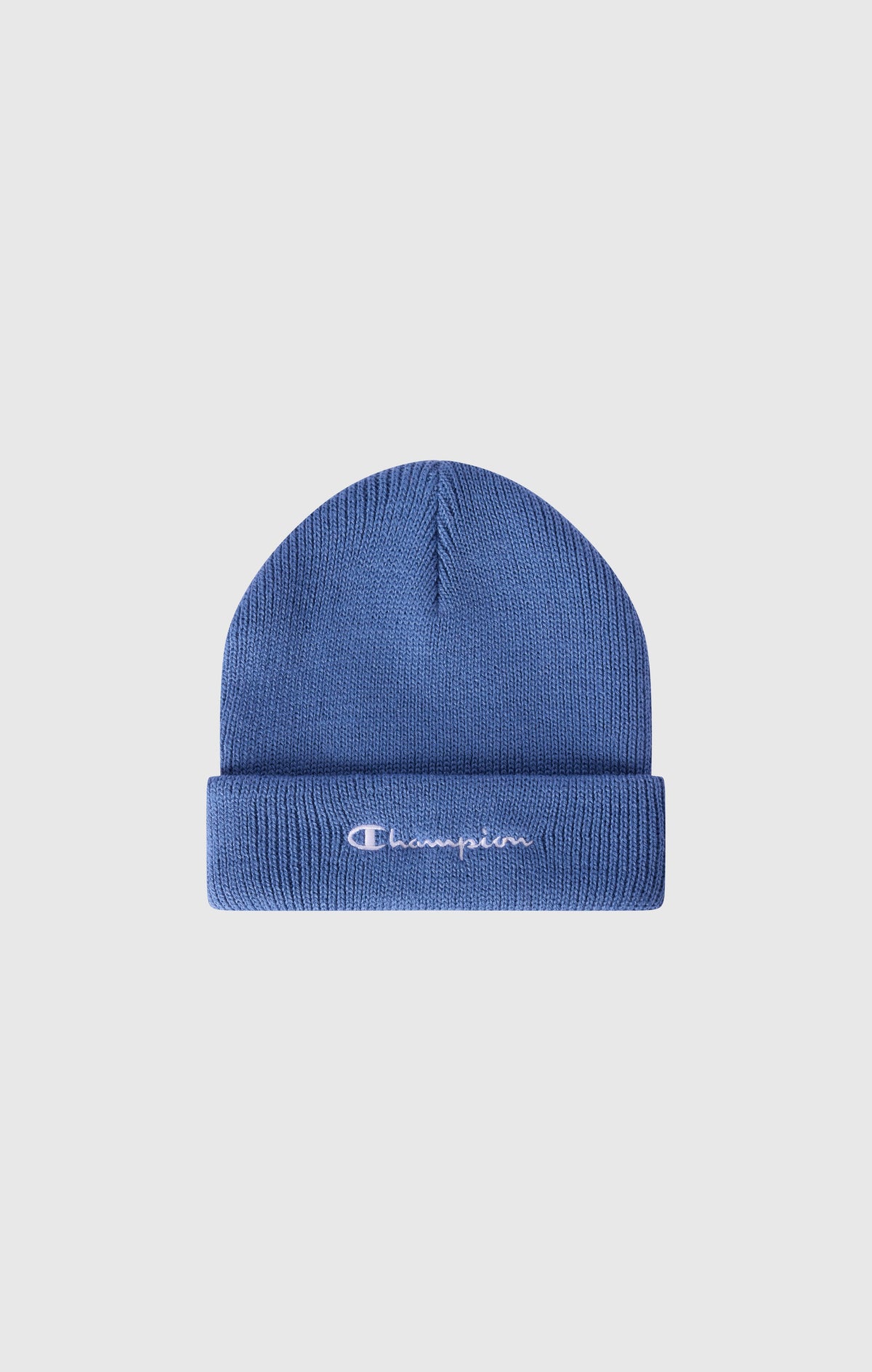 Champion Berretto con Risvolto e Logo Ricamato - Blu Polvere