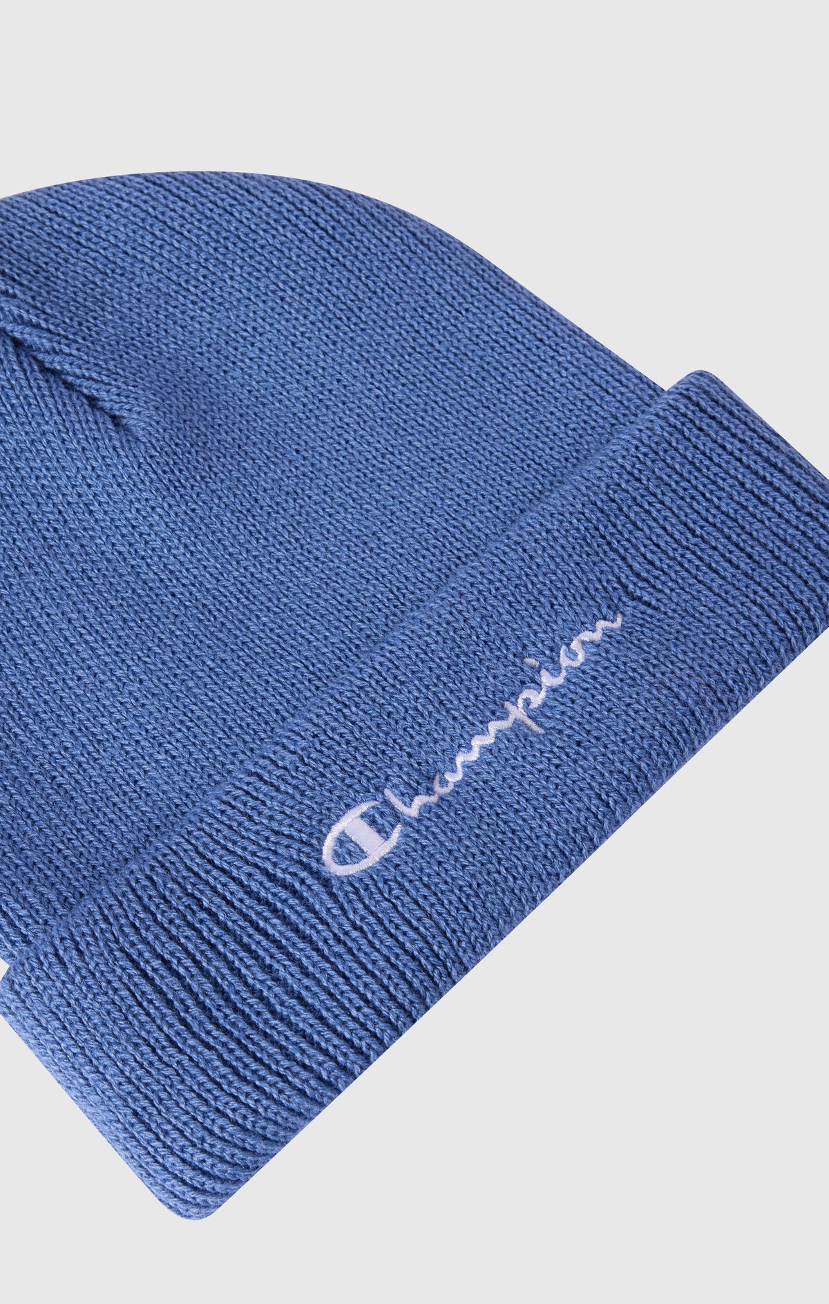 Champion Berretto con Risvolto e Logo Ricamato - Blu Polvere