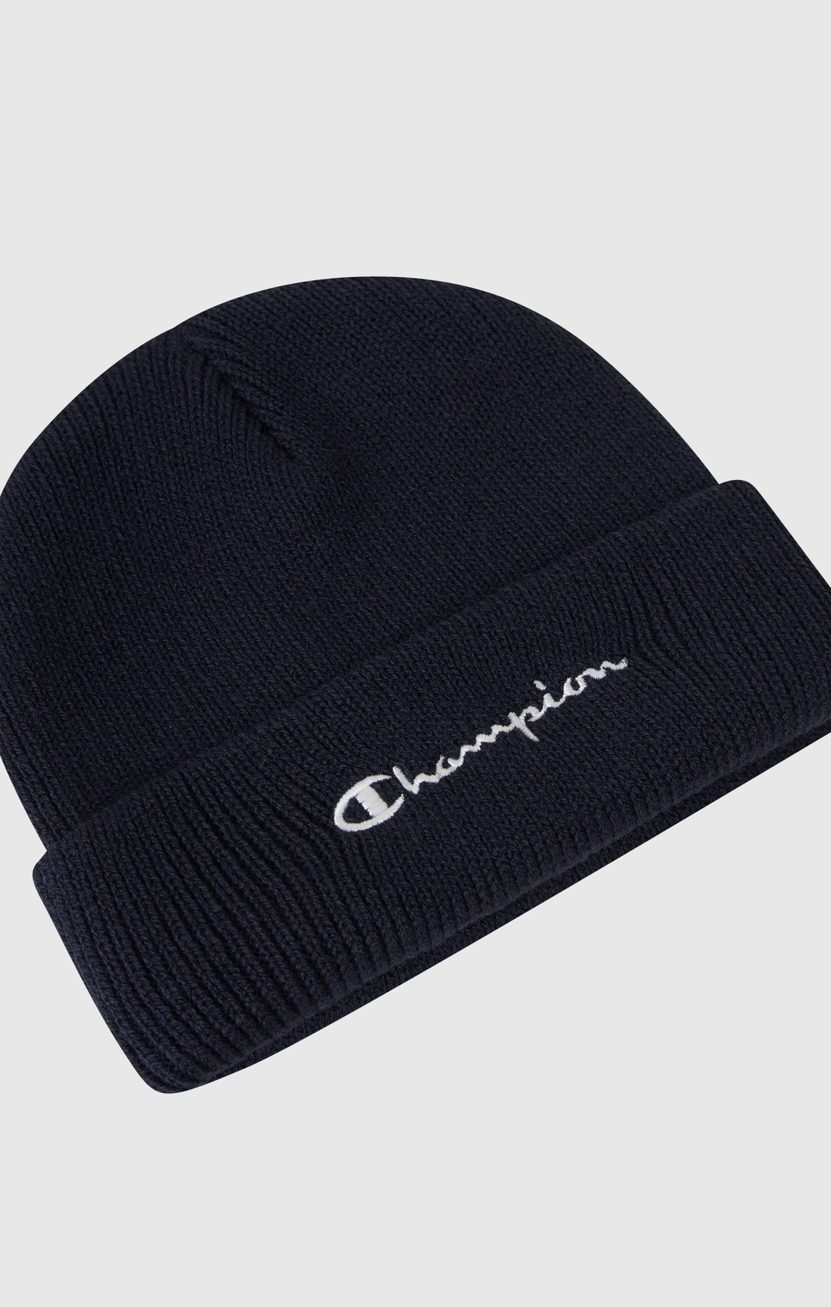 Champion Berretto con Risvolto e Logo Ricamato - Blu Navy