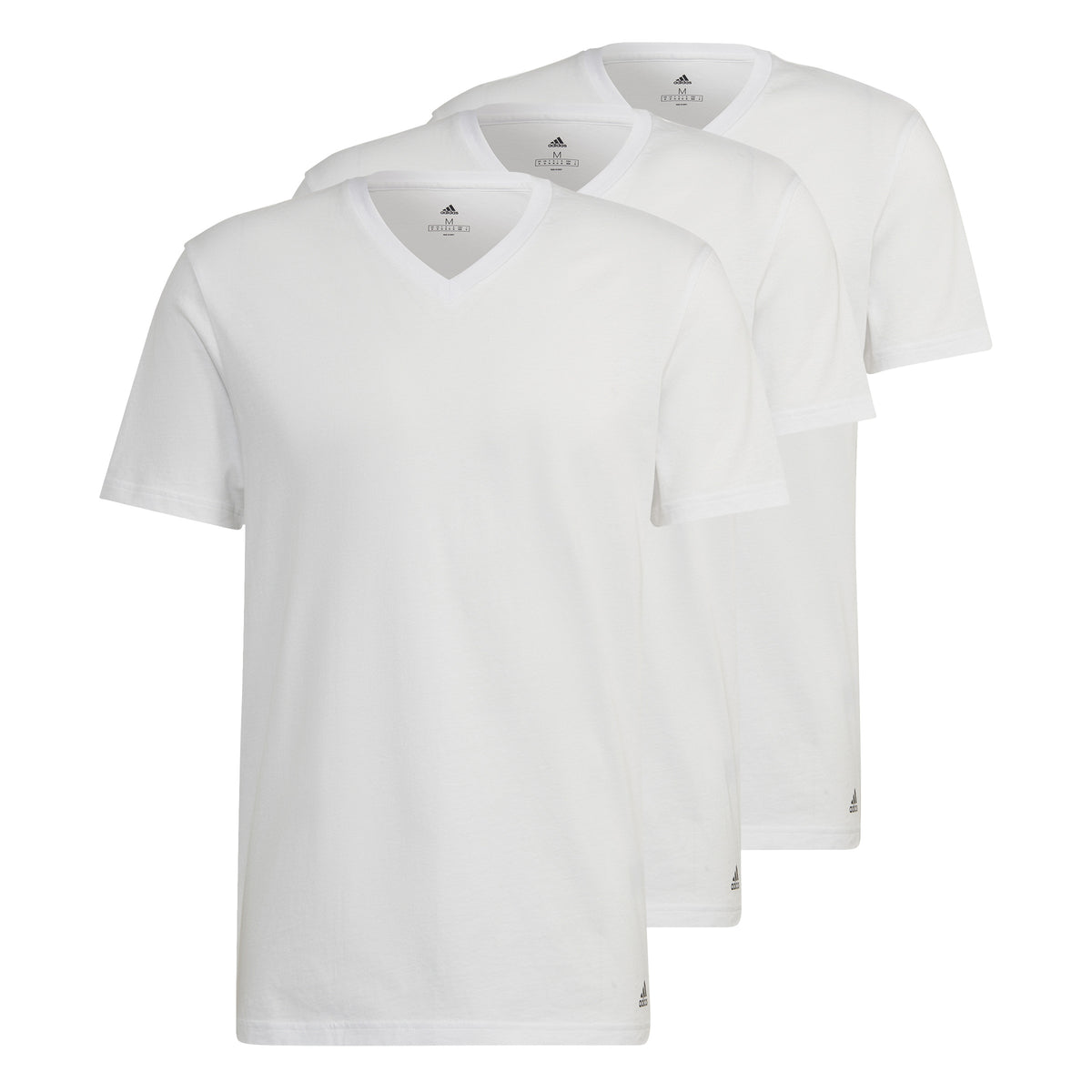 Adidas T-shirt Active Flex Cotton V-neck Bianco