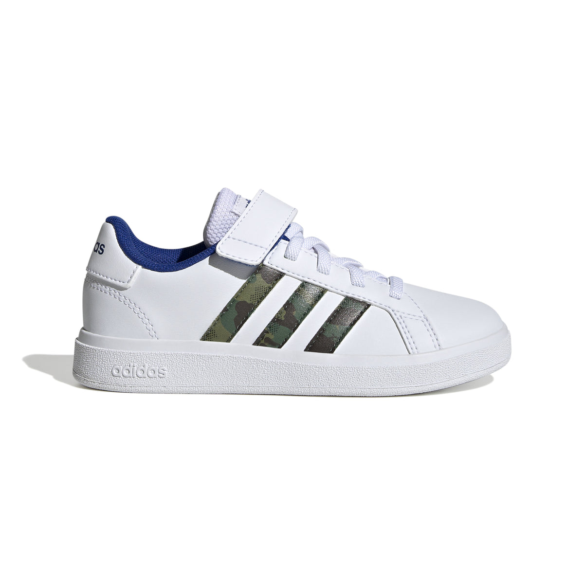 Adidas Scarpe Grand Court Lifestyle Court Elastic Lace and Top Strap Bianco
