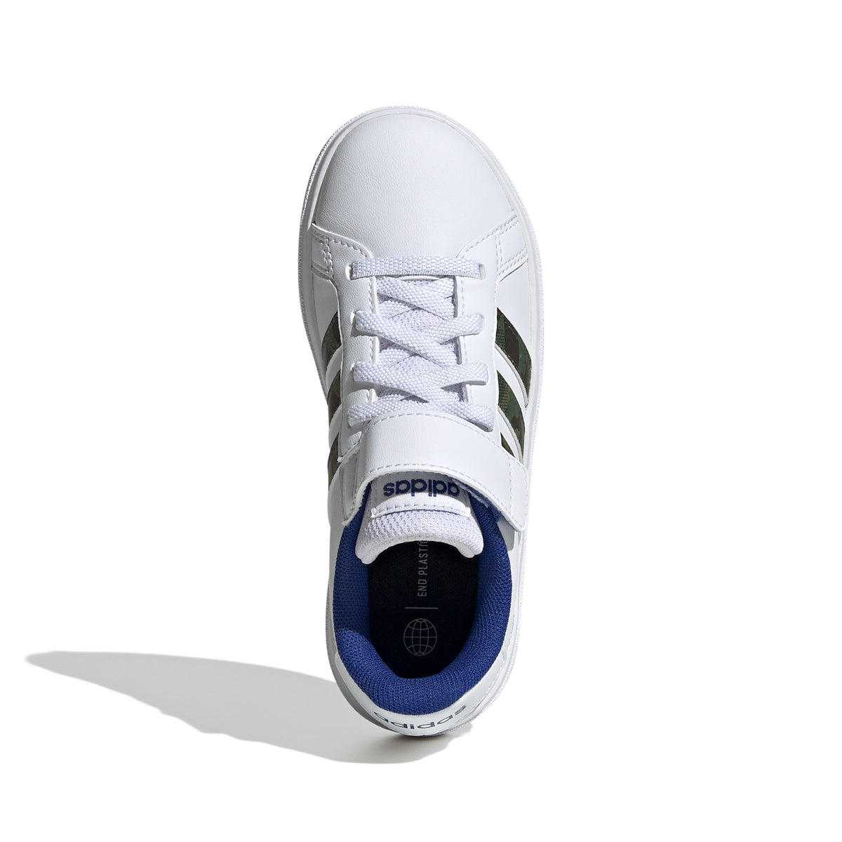 Adidas Scarpe Grand Court Lifestyle Court Elastic Lace and Top Strap Bianco