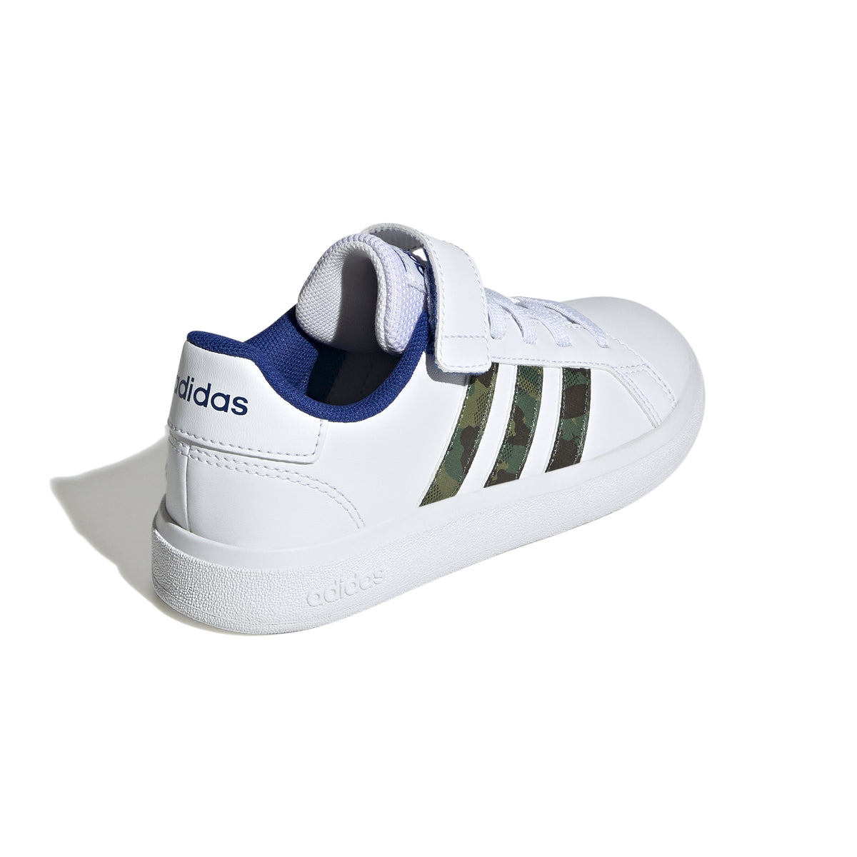 Adidas Scarpe Grand Court Lifestyle Court Elastic Lace and Top Strap Bianco