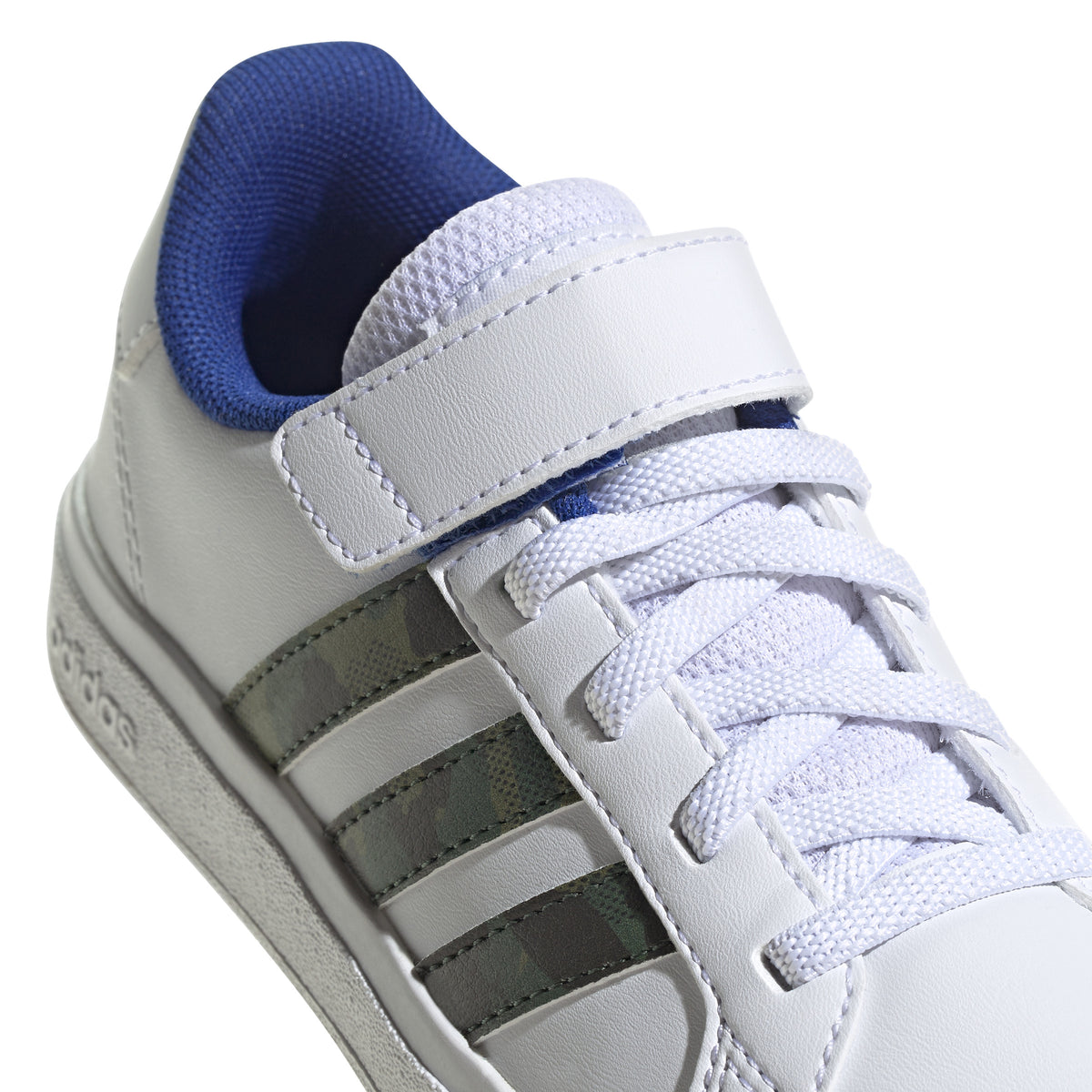 Adidas Scarpe Grand Court Lifestyle Court Elastic Lace and Top Strap Bianco