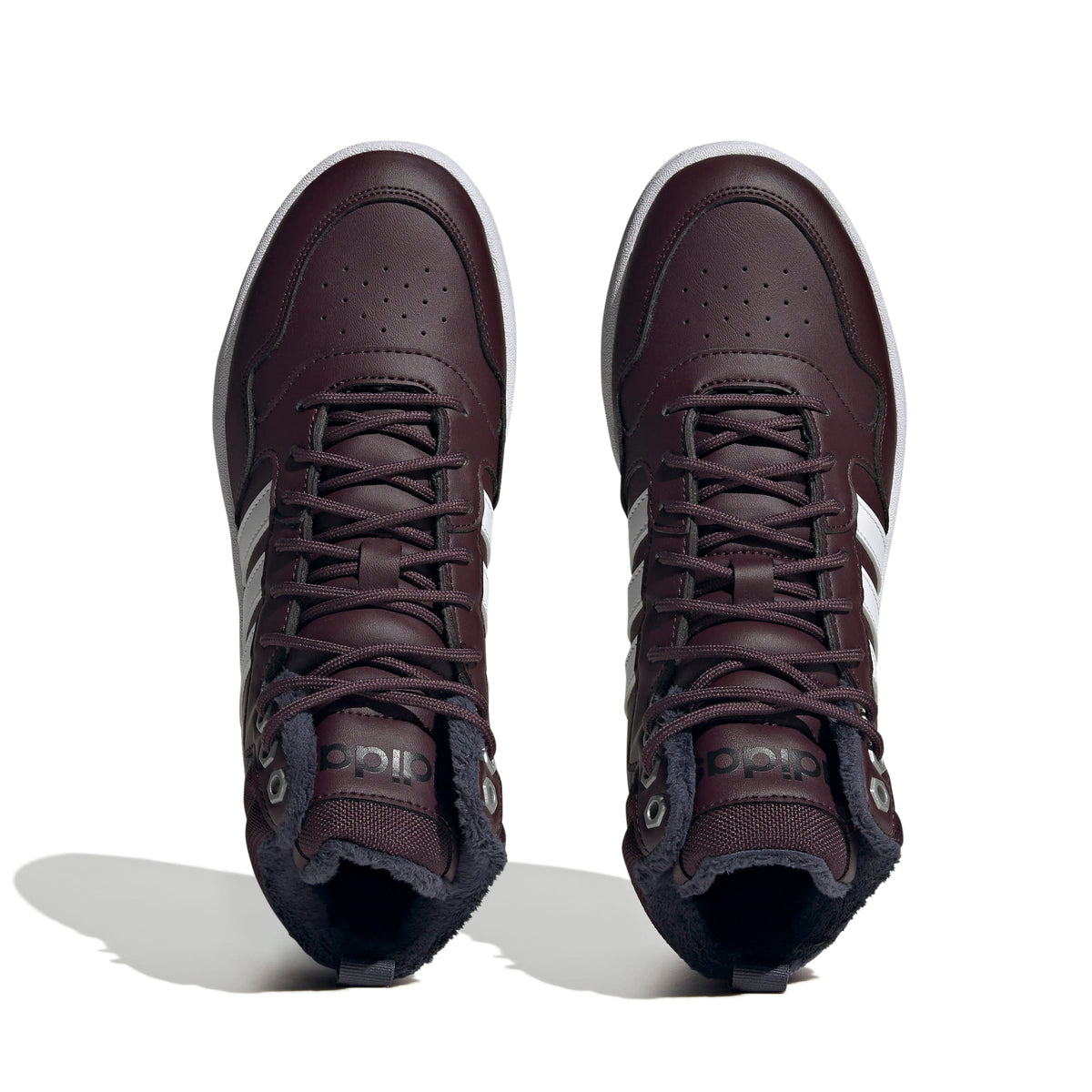 Adidas Scarpe Hoops 3.0 Mid Lifestyle Basketball Classic Fur Lining Winterized Rosso