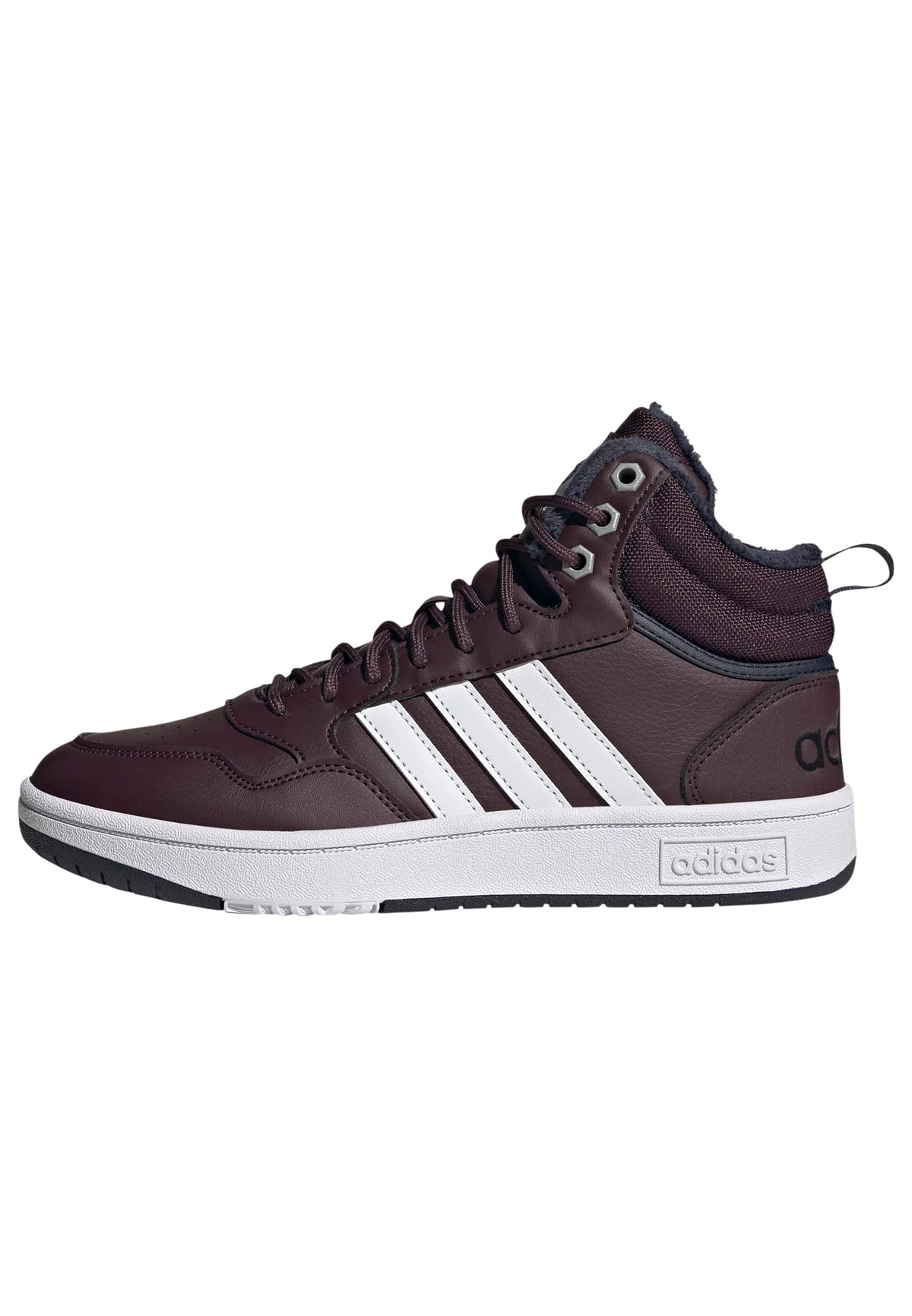 Adidas Scarpe Hoops 3.0 Mid Lifestyle Basketball Classic Fur Lining Winterized Rosso