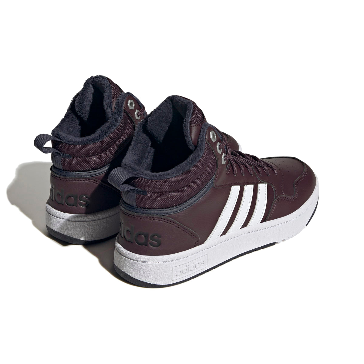 Adidas Scarpe Hoops 3.0 Mid Lifestyle Basketball Classic Fur Lining Winterized Rosso