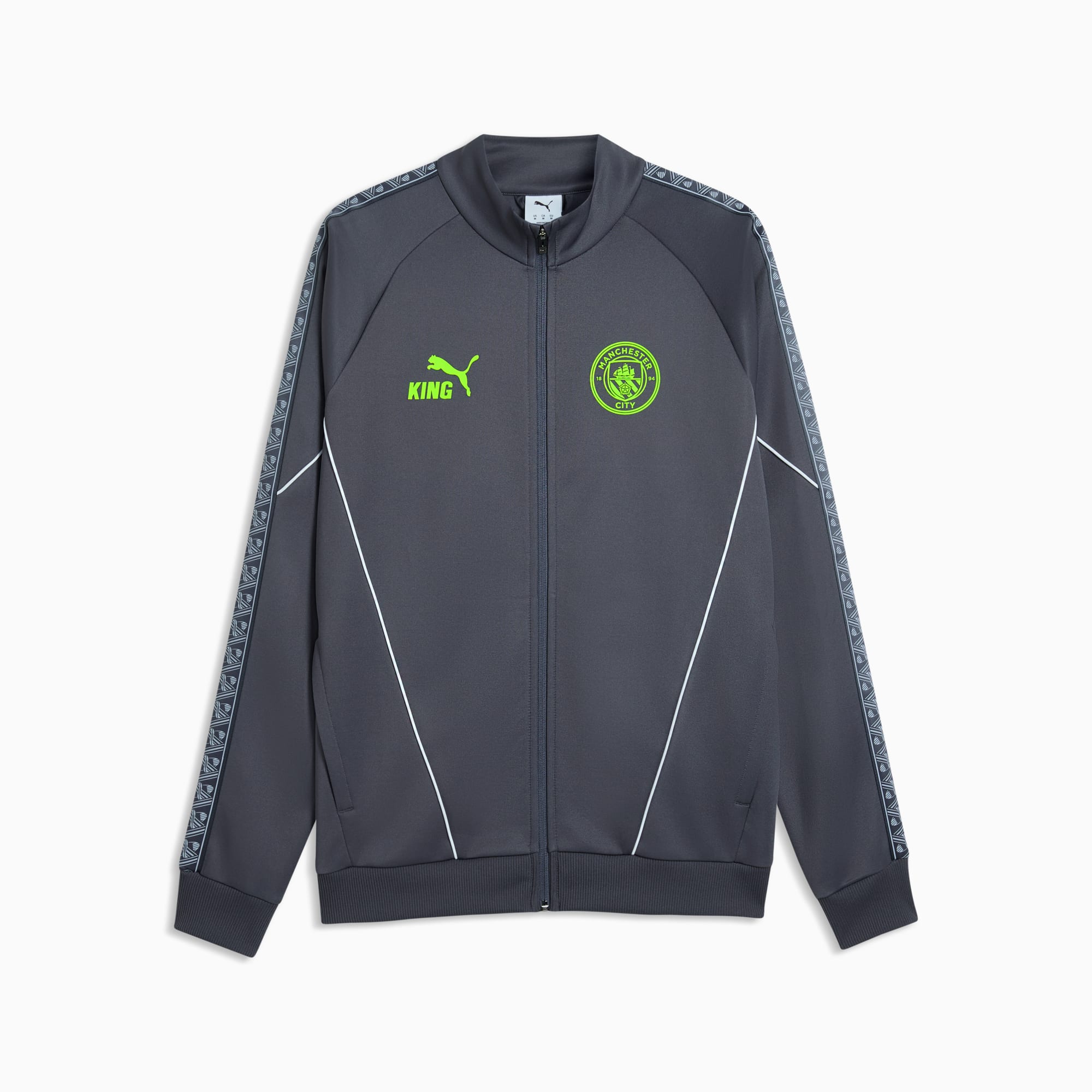 Mcfc King Anthem Jacket - Galactic Gray / Pro Green