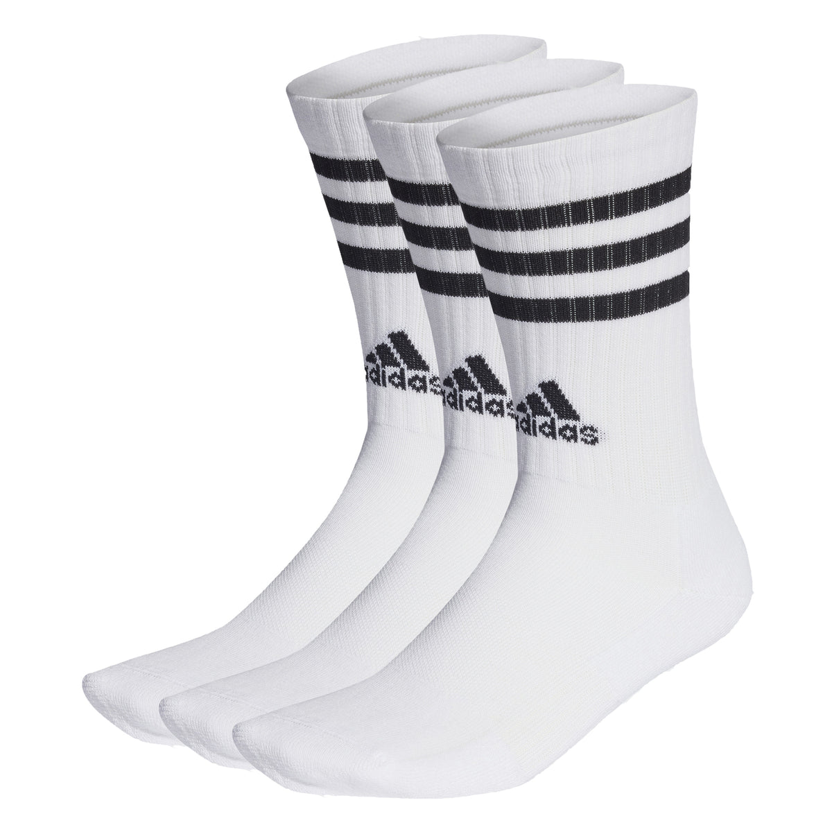 Adidas Calze 3-Stripes Cushioned (3 Paia) Bianco
