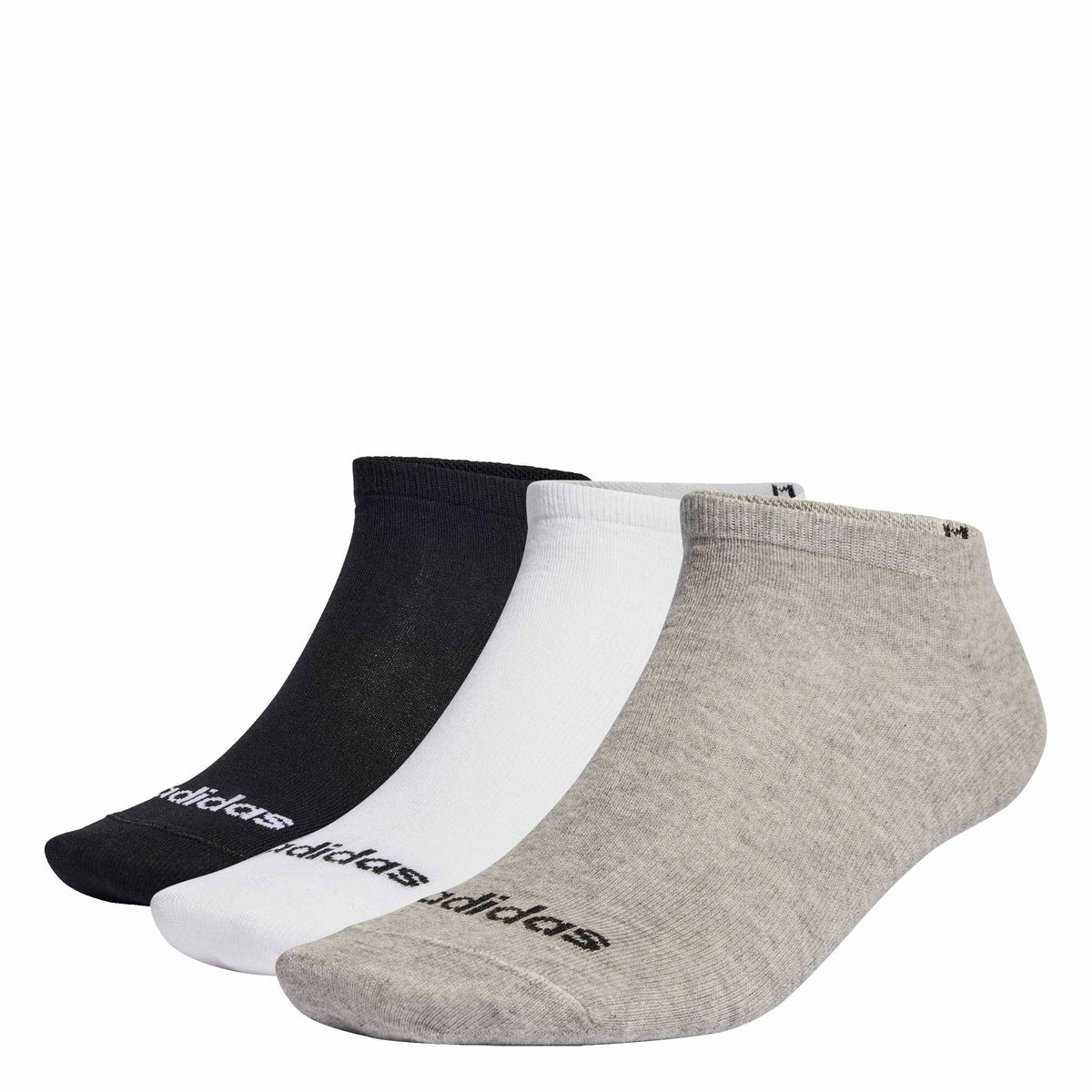 Adidas Calze Sottili A Taglio Basso Lineari 3 Paia Grigio