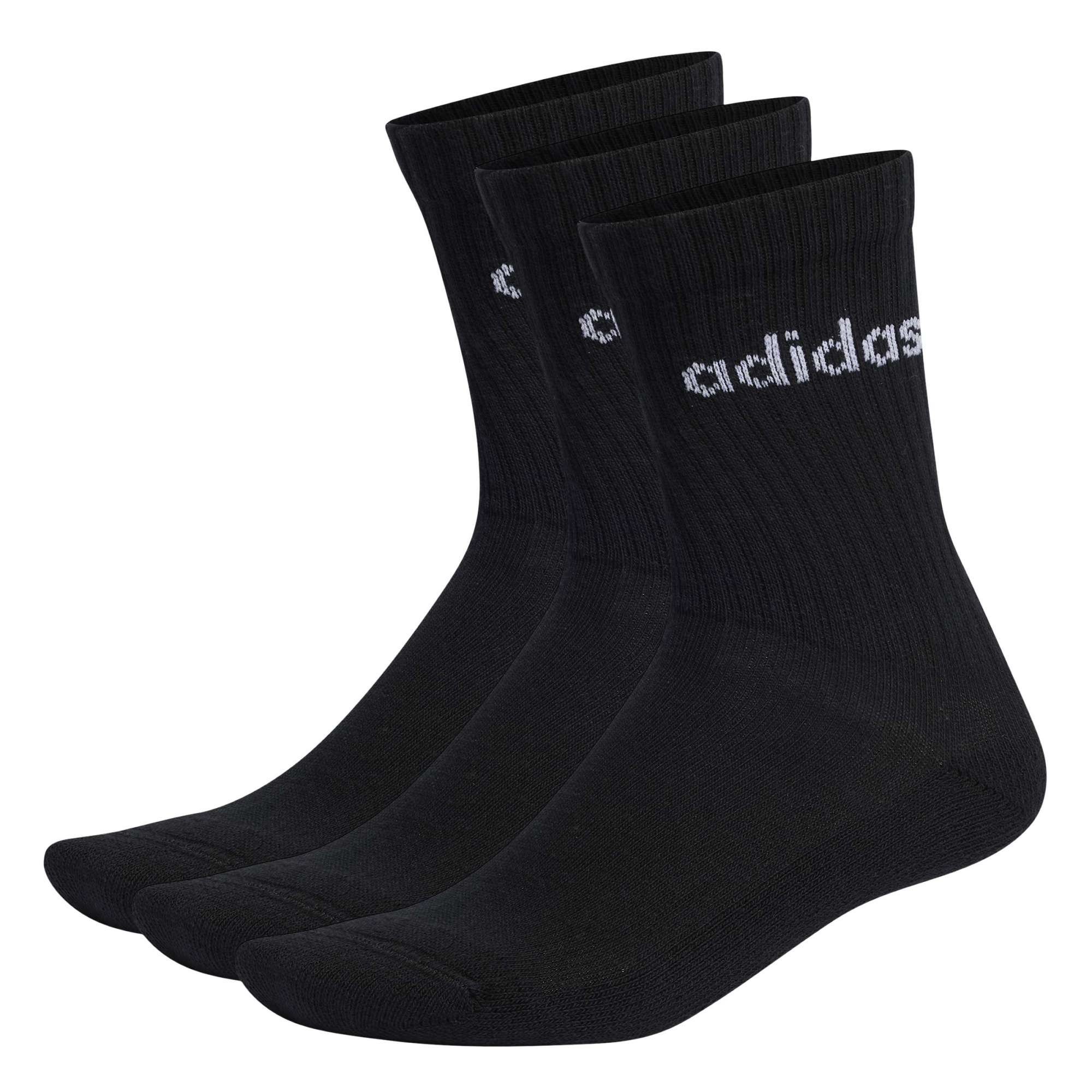 Calze Linear Cushioned (3 paia) - Nero / Bianco
