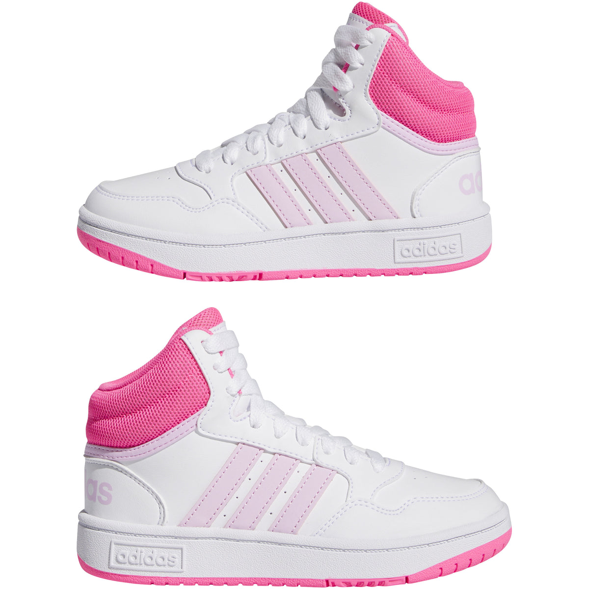 Adidas Scarpe Hoops Mid Bianco