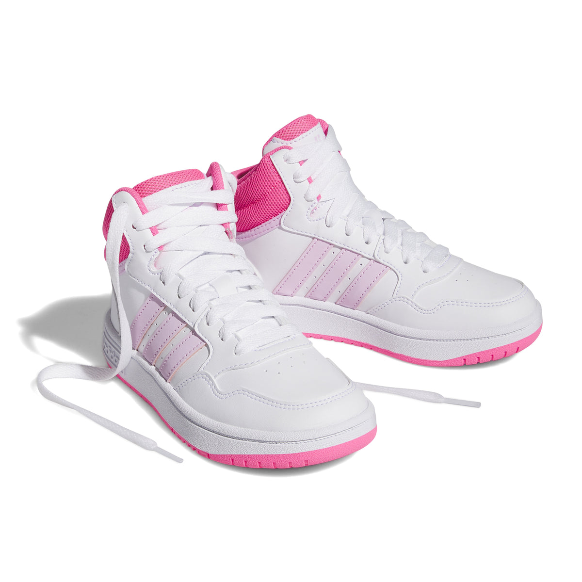 Adidas Scarpe Hoops Mid Bianco