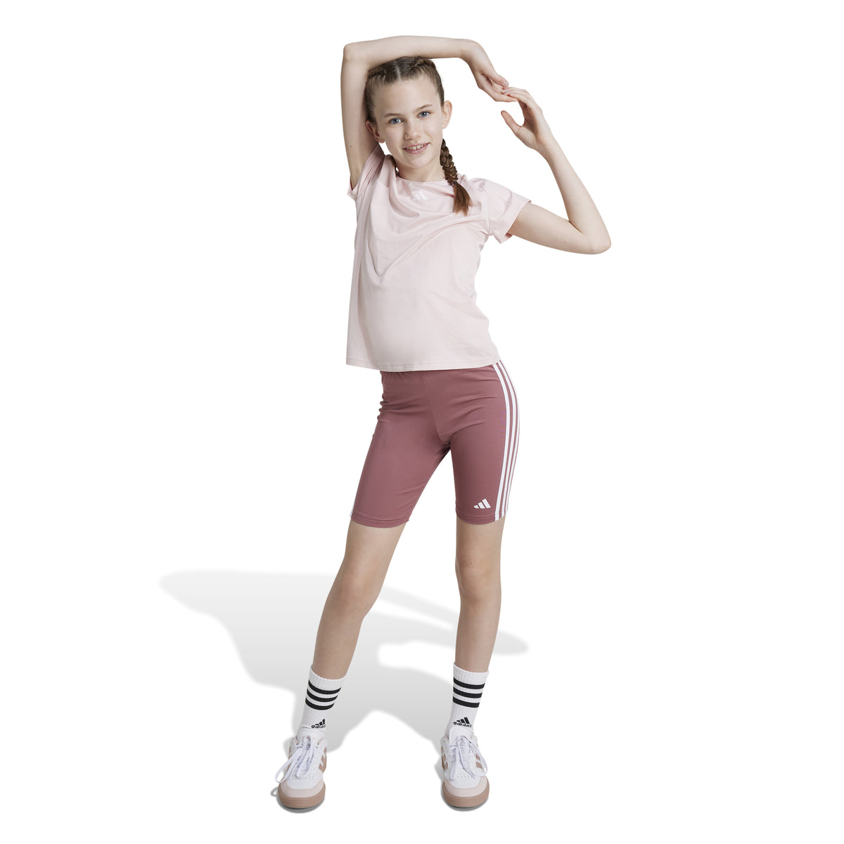 Adidas Completo Train Essentials Tee and Shorts Junior Rosa
