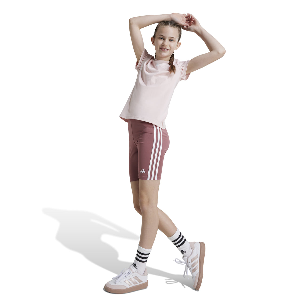 Adidas Completo Train Essentials Tee and Shorts Junior Rosa