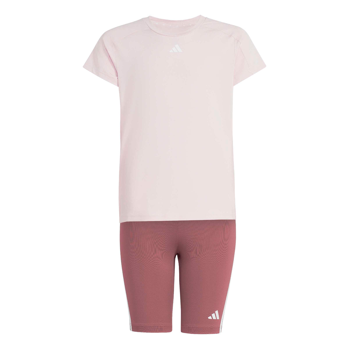 Adidas Completo Train Essentials Tee and Shorts Junior Rosa