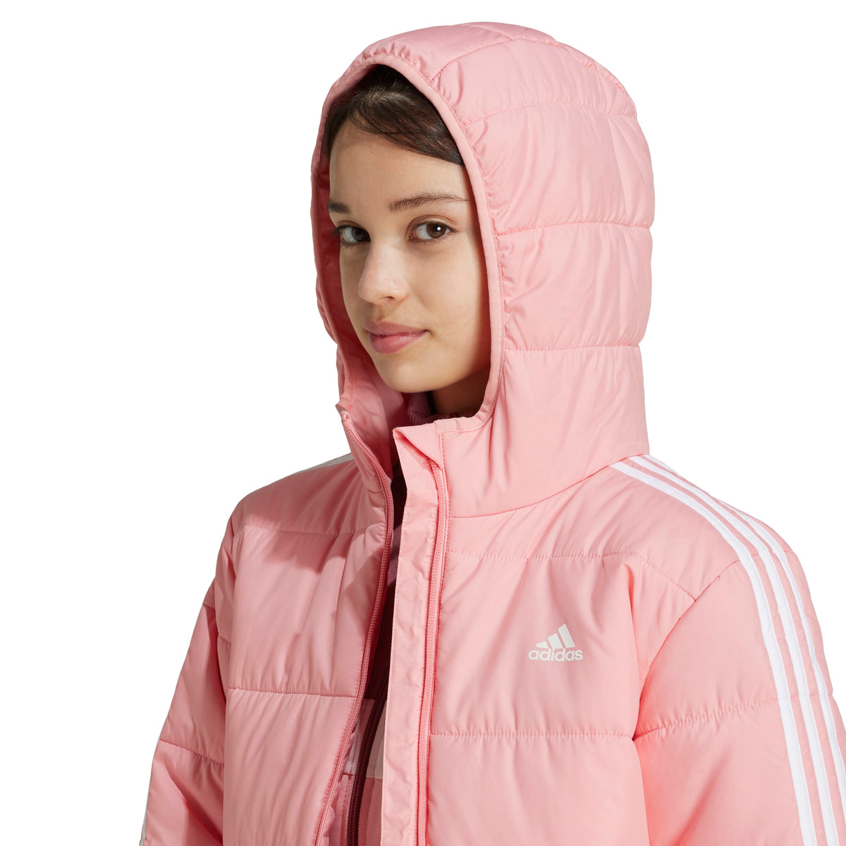 Adidas Giacca Imbottita Essentials 3-Stripes Rosa