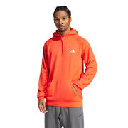 Adidas Felpa con Cappuccio da Allenamento Game and Go Small Logo 3-Stripes Rosso