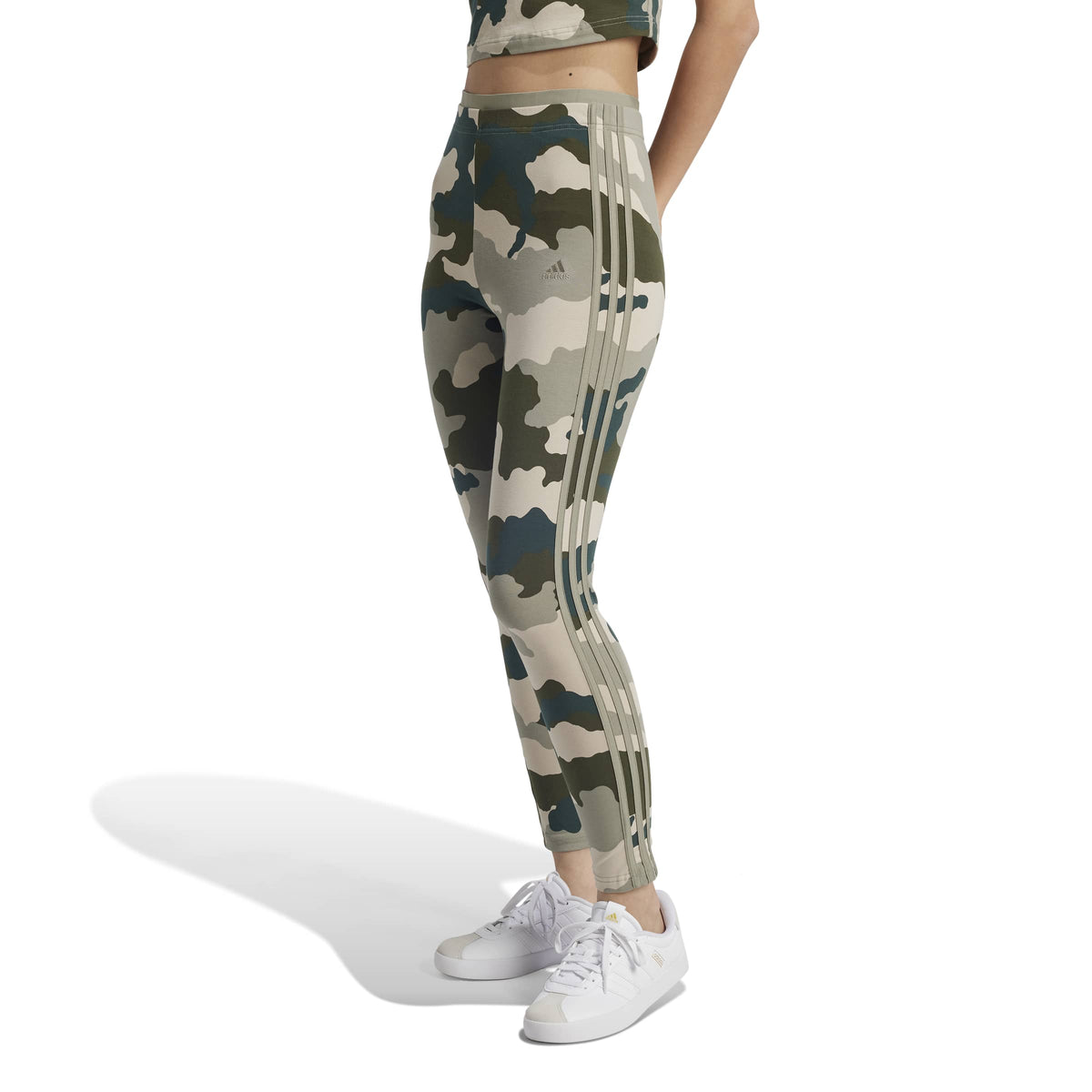 Adidas Leggings 7/8 Essentials 3-Stripes Camo Print Length Verde