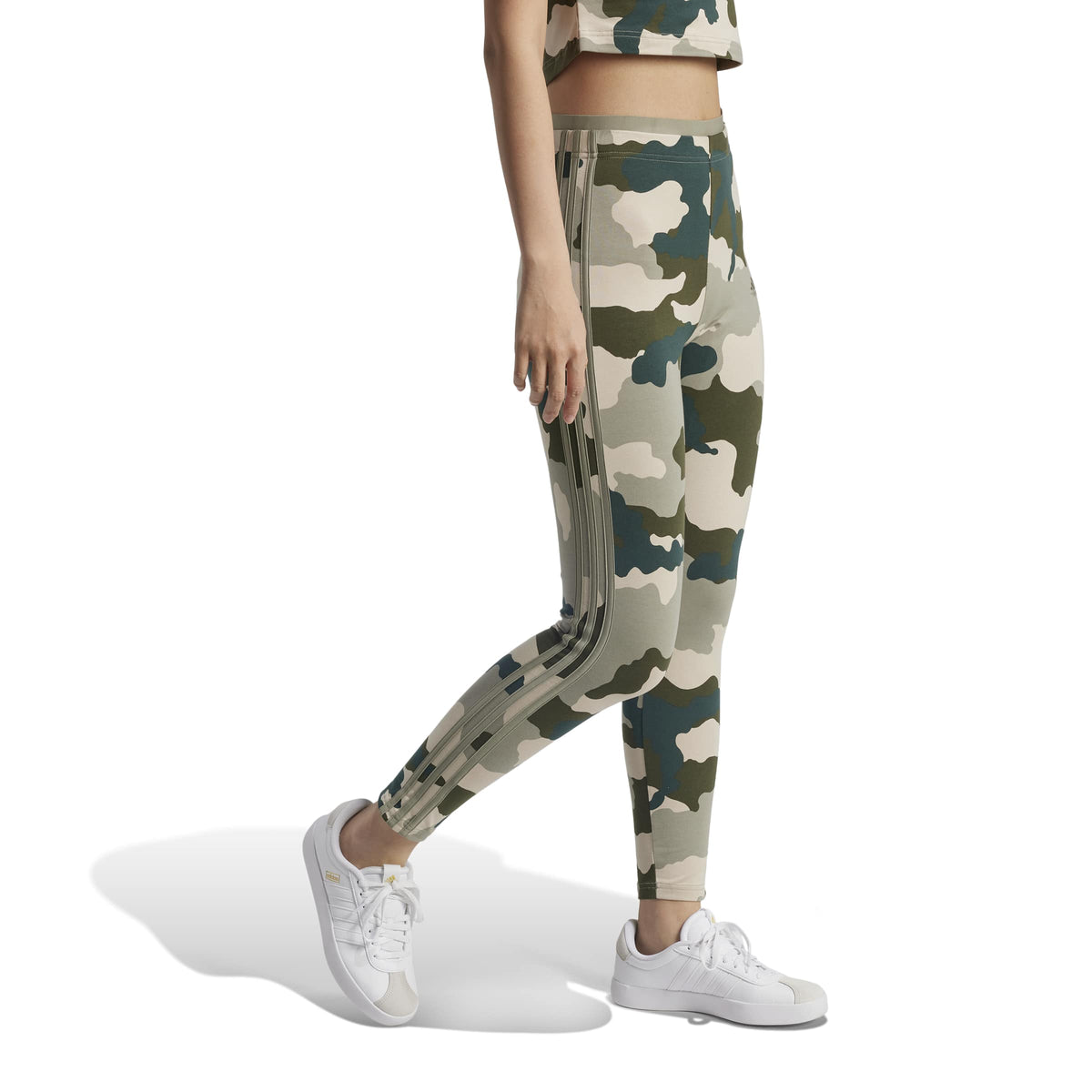 Adidas Leggings 7/8 Essentials 3-Stripes Camo Print Length Verde