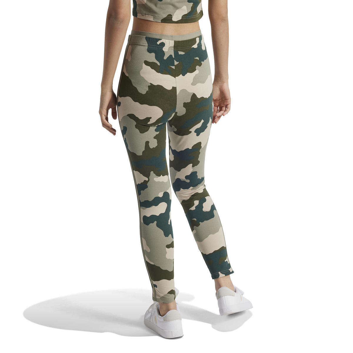 Adidas Leggings 7/8 Essentials 3-Stripes Camo Print Length Verde