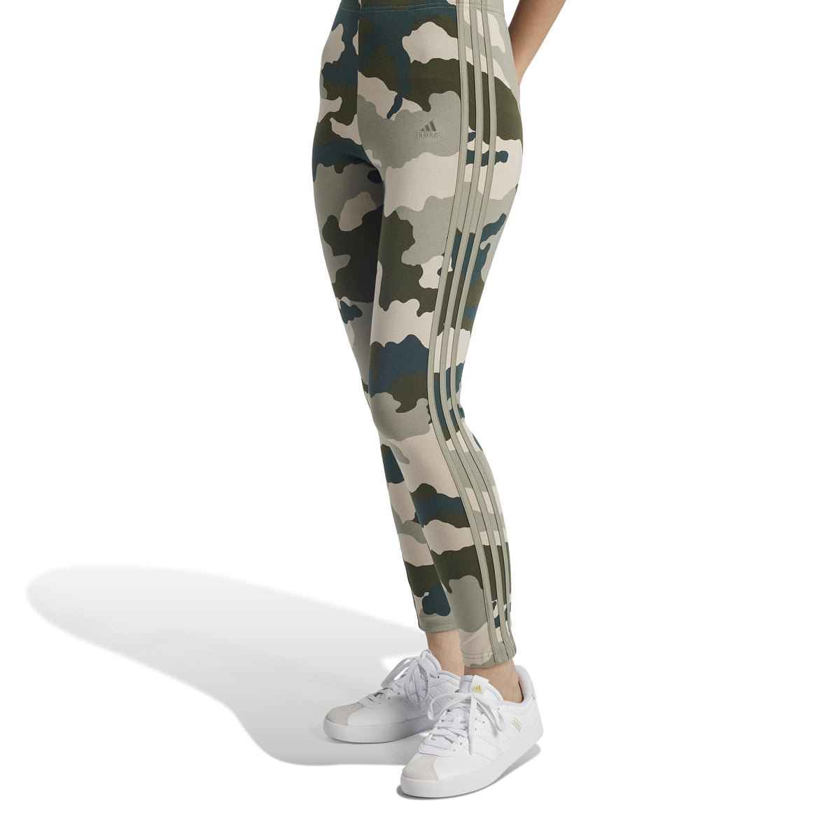 Adidas Leggings 7/8 Essentials 3-Stripes Camo Print Length Verde