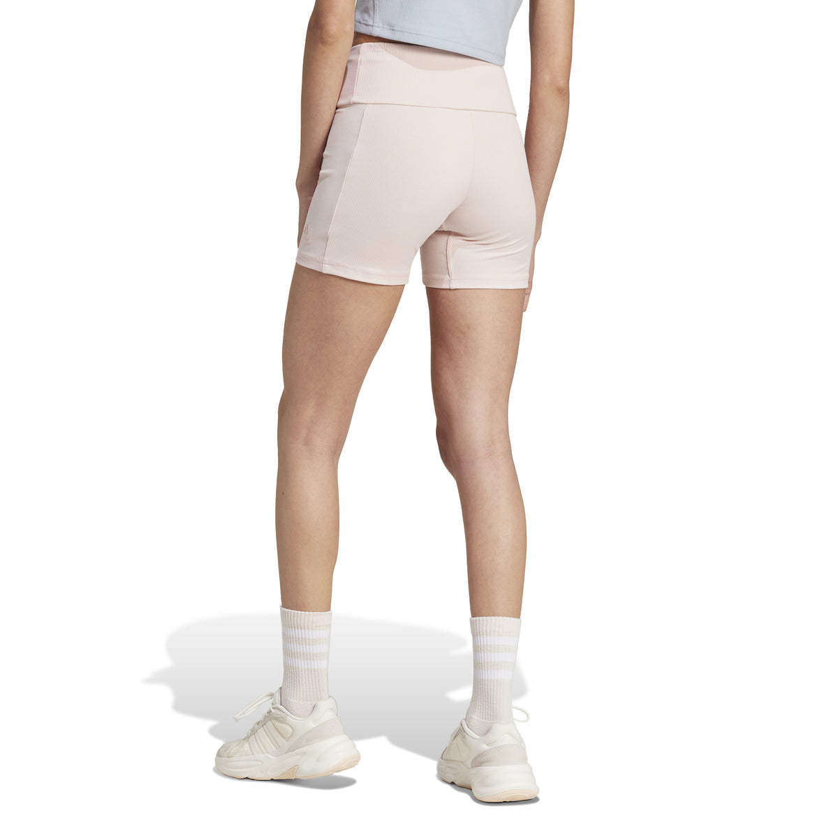 Adidas Short Lounge Ribbed High-waist Bike Rosa