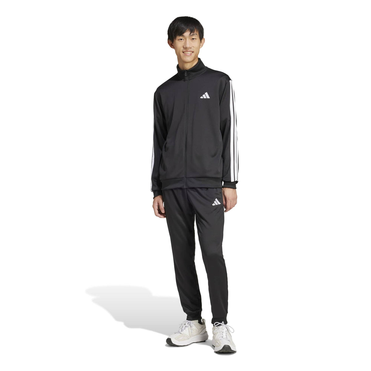 Tuta in French Terry con le 3 Strisce - Nero