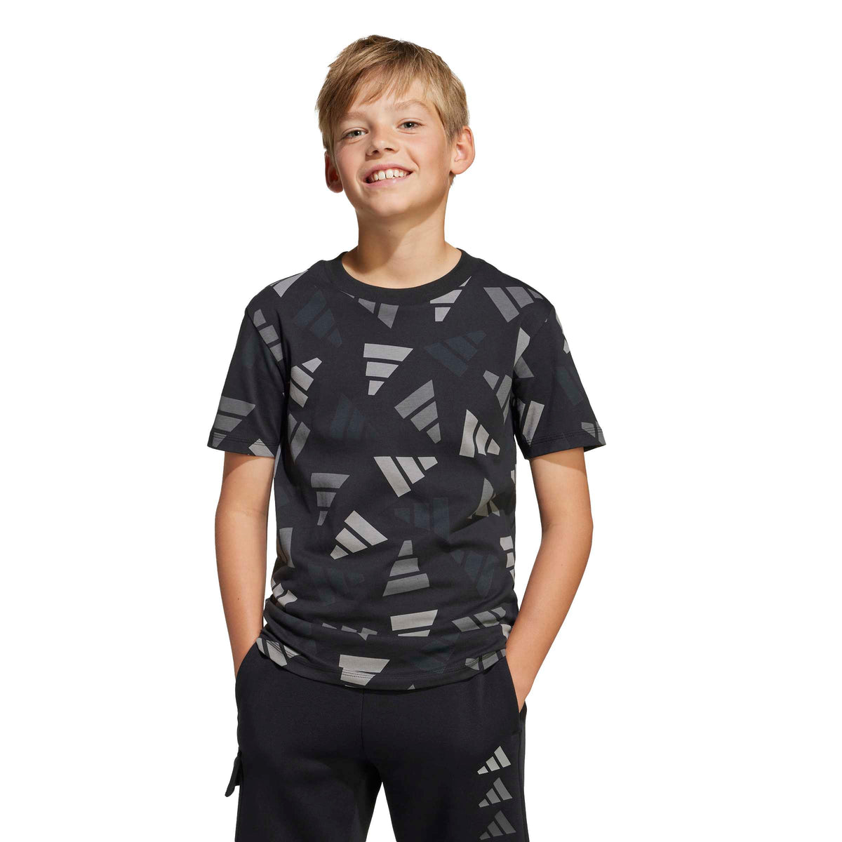 Adidas T-shirt Seasonal Essentials Logo Celebration Junior Nero