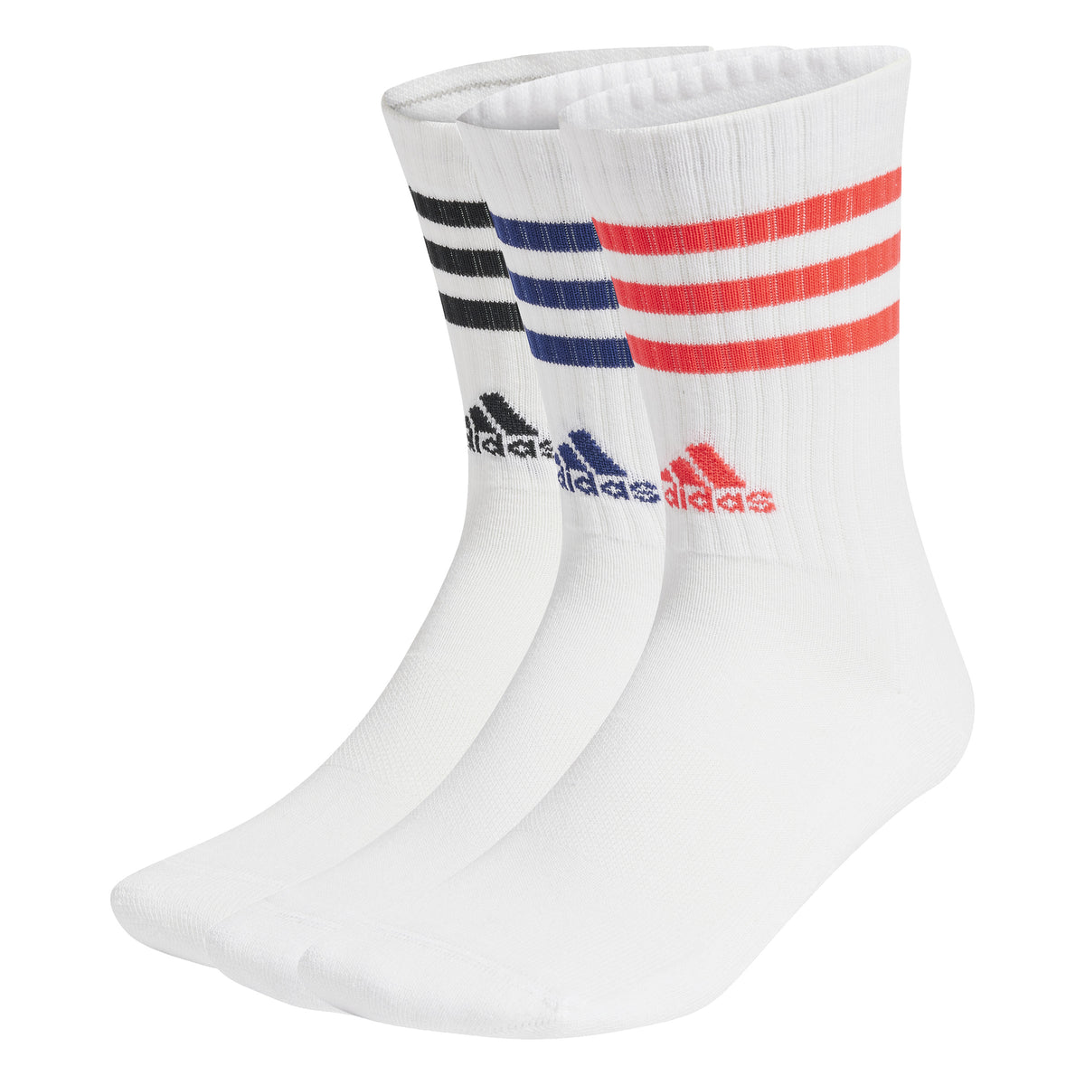 Adidas Calze 3-Stripes Cushioned (3 Paia) Bianco