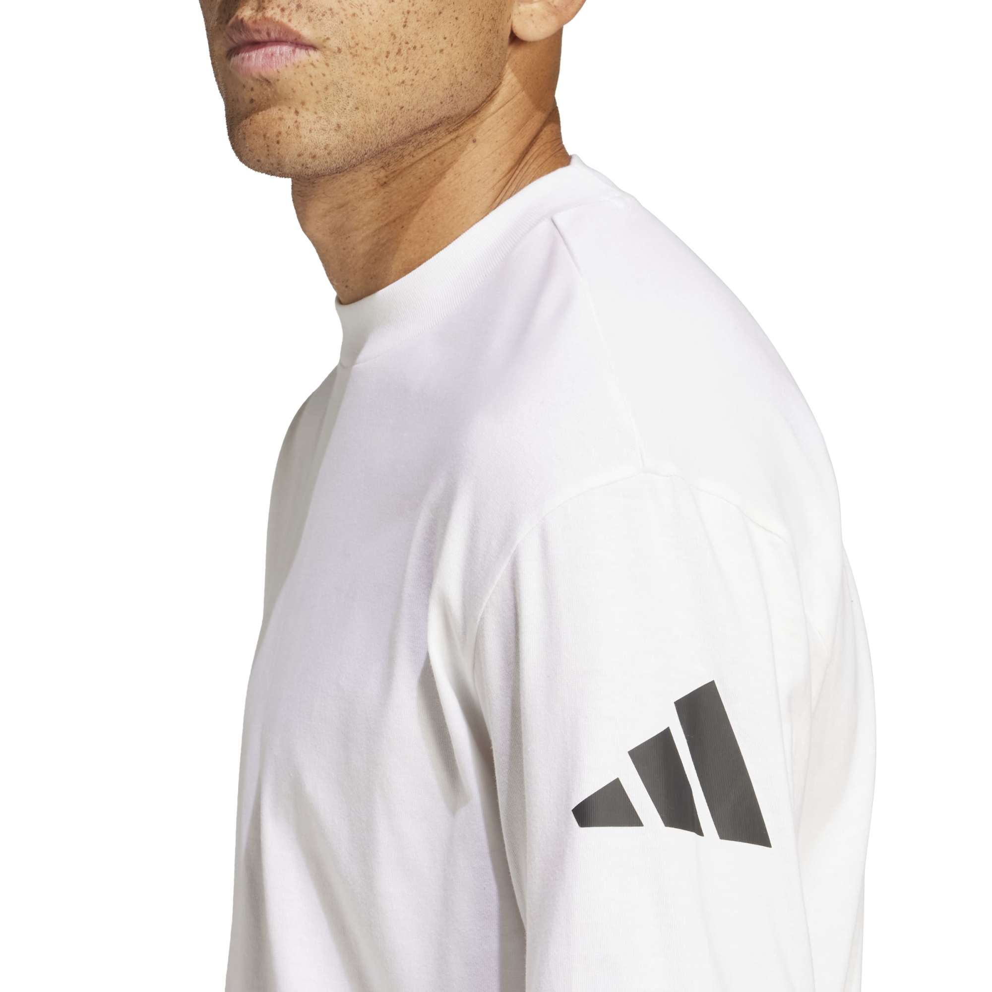 T-shirt Essentials Loose Fit 3 Bar Logo - Bianco / Nero