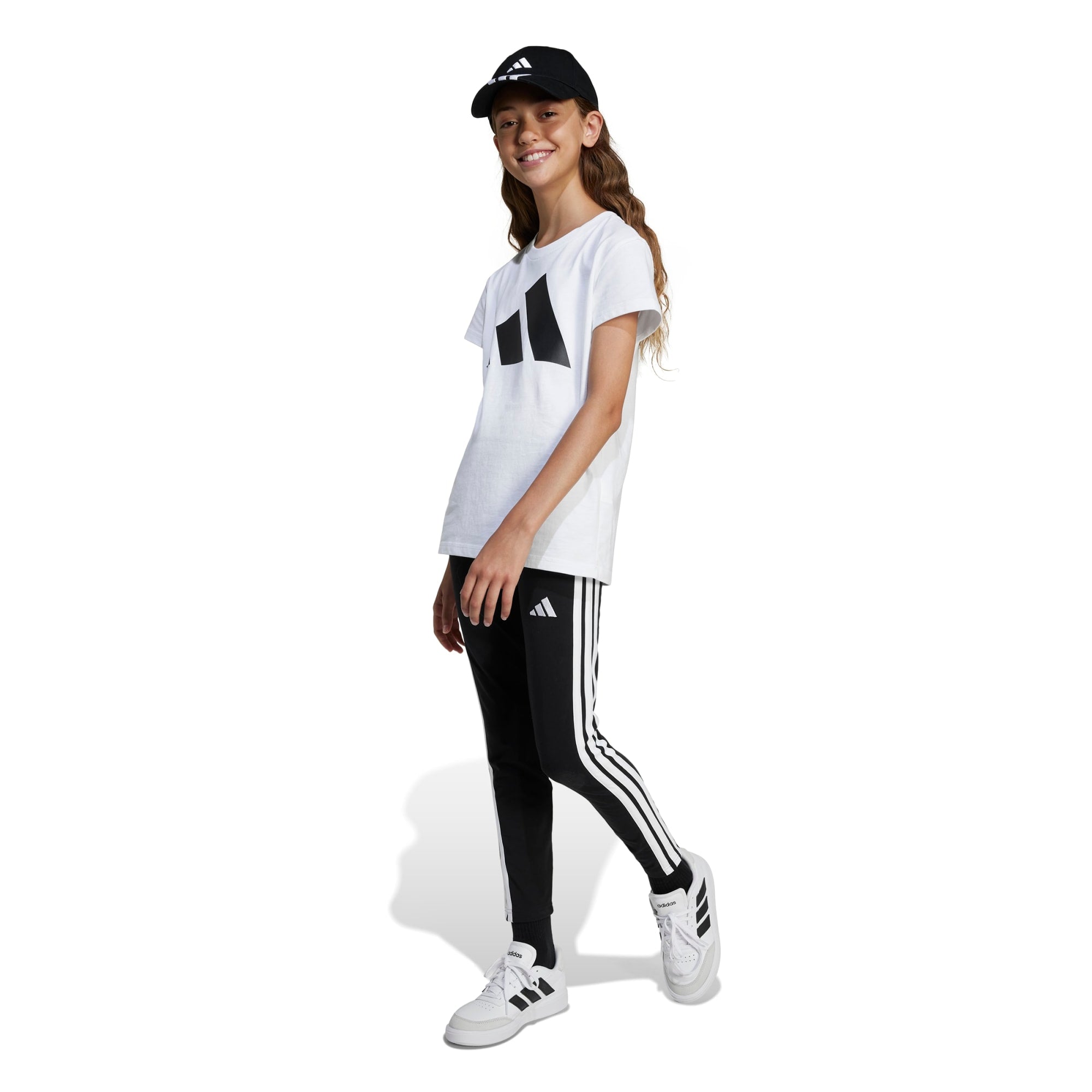 T-shirt Essentials Ragazzo - Bianco / Nero