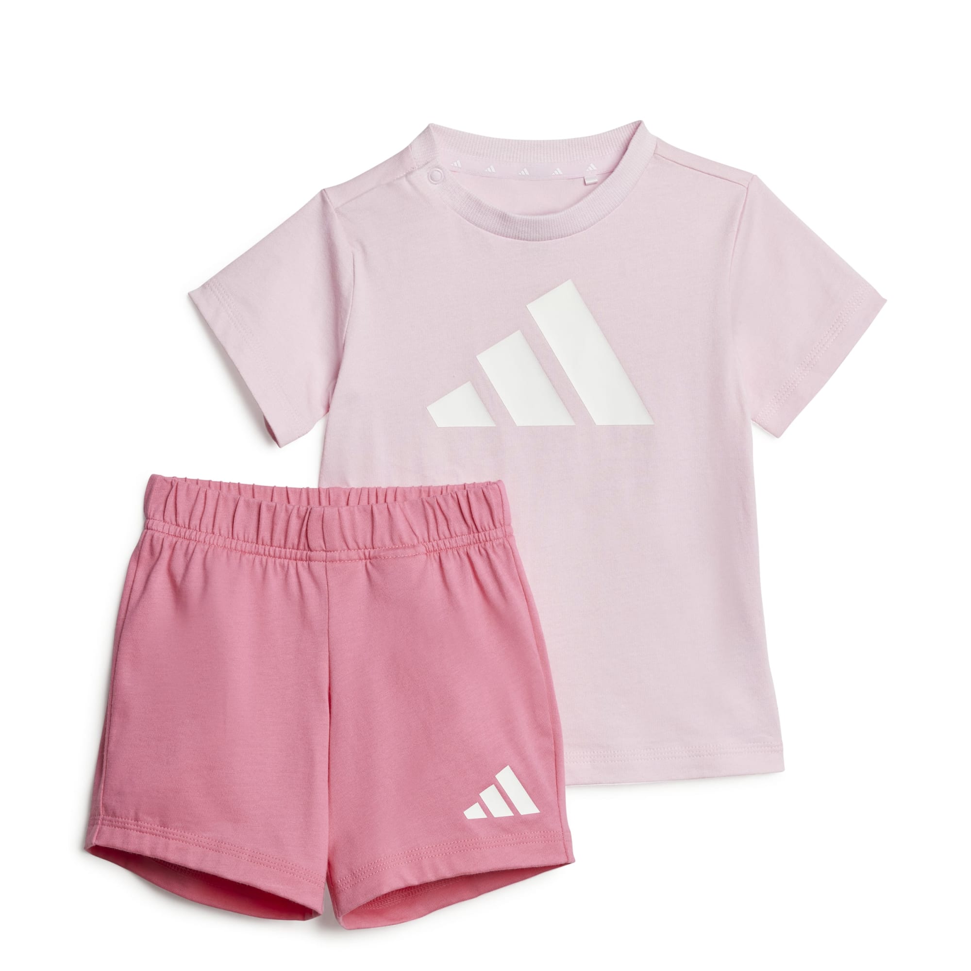 Completo Essentials Tee Neonato - Rosa / Bianco