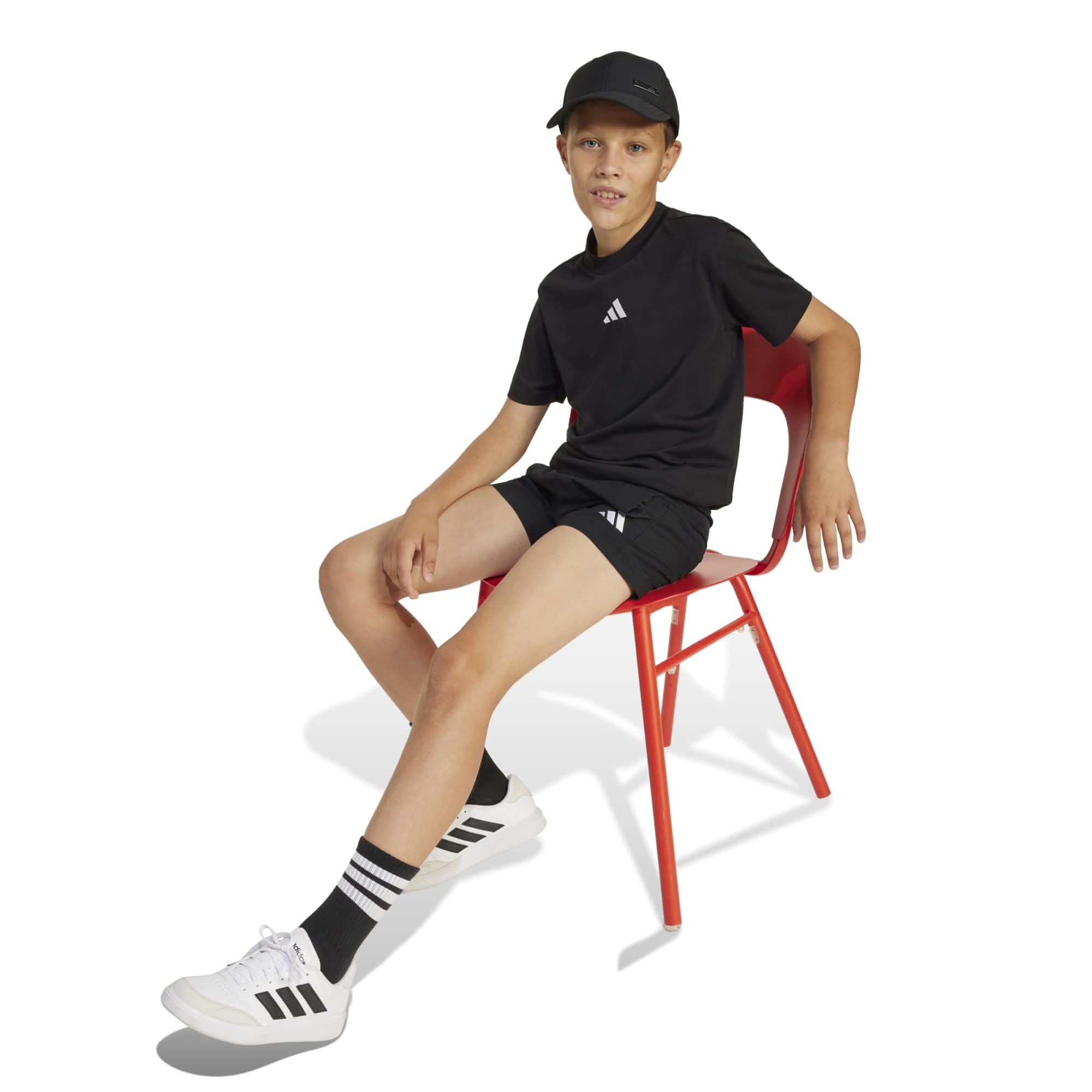 T-shirt Essentials Ragazzo - Nero / Bianco