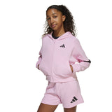 Giacca da Allenamento Future Icons 3-Stripes Full-zip Hooded Junior - Rosa