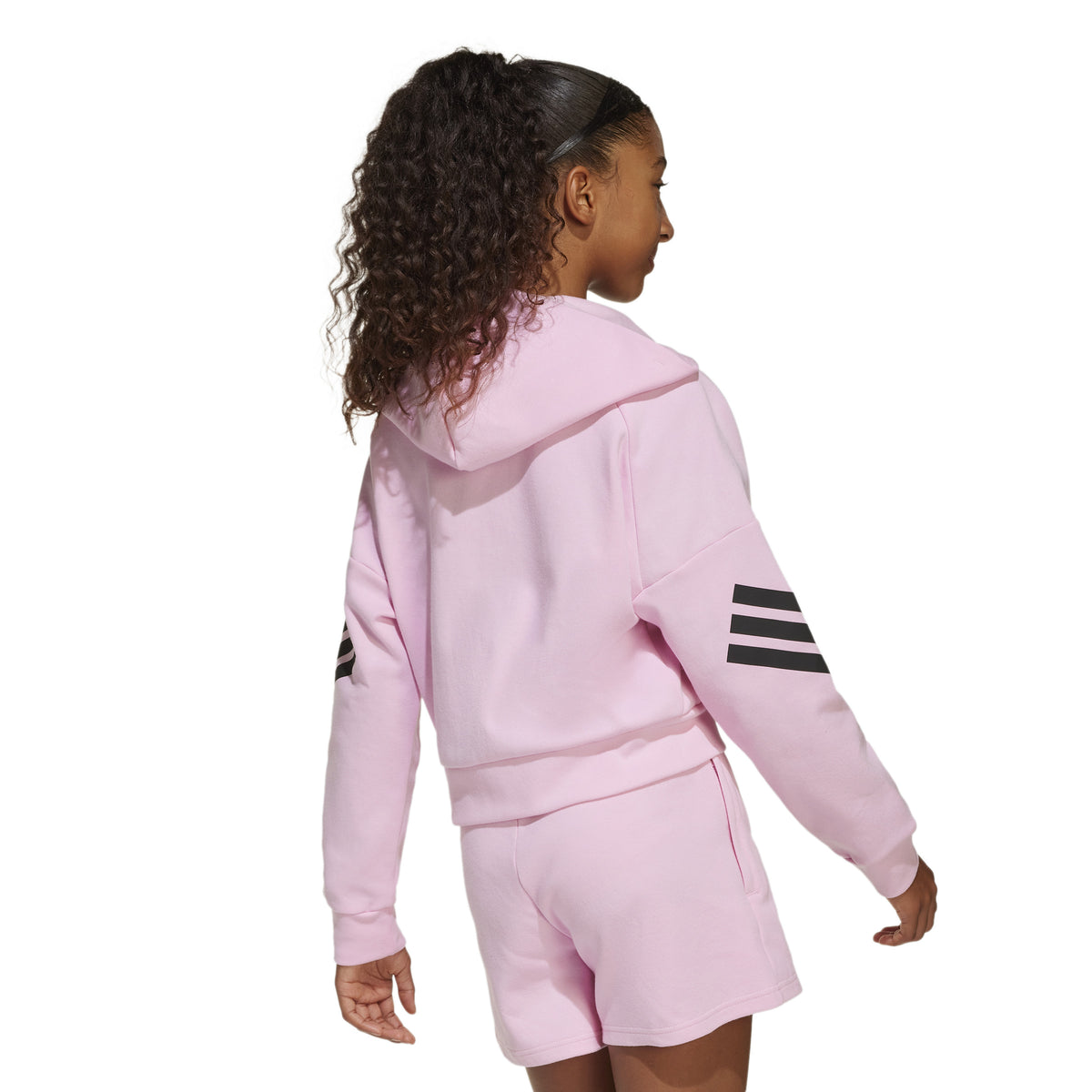 Adidas Giacca da Allenamento Future Icons 3-Stripes Full-zip Hooded Junior Rosa
