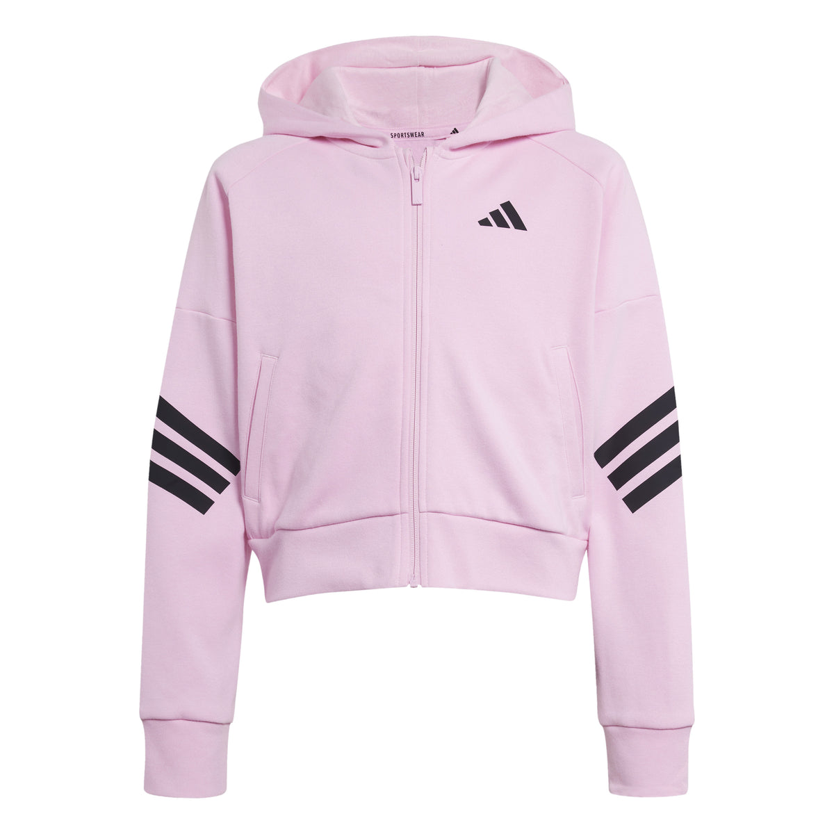 Adidas Giacca da Allenamento Future Icons 3-Stripes Full-zip Hooded Junior Rosa