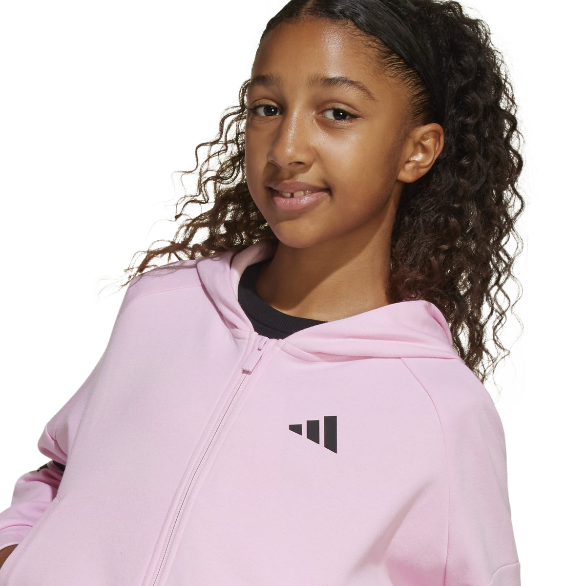 Adidas Giacca da Allenamento Future Icons 3-Stripes Full-zip Hooded Junior Rosa