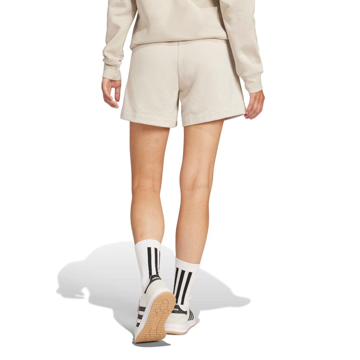 Short Essentials Linear French Terry - Beige / Bianco