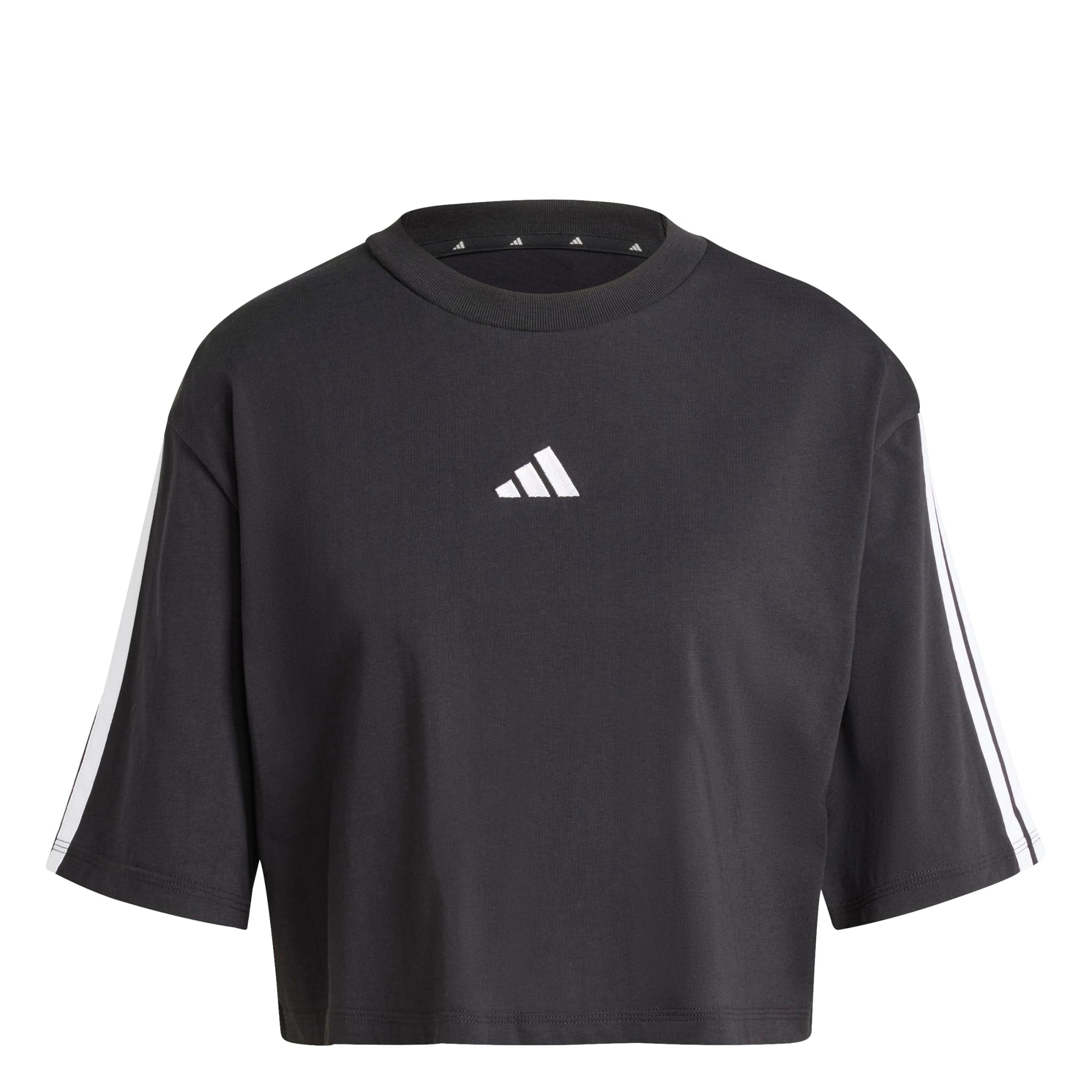 T-shirt Essentials 3-Stripes Cotton Loose - Nero