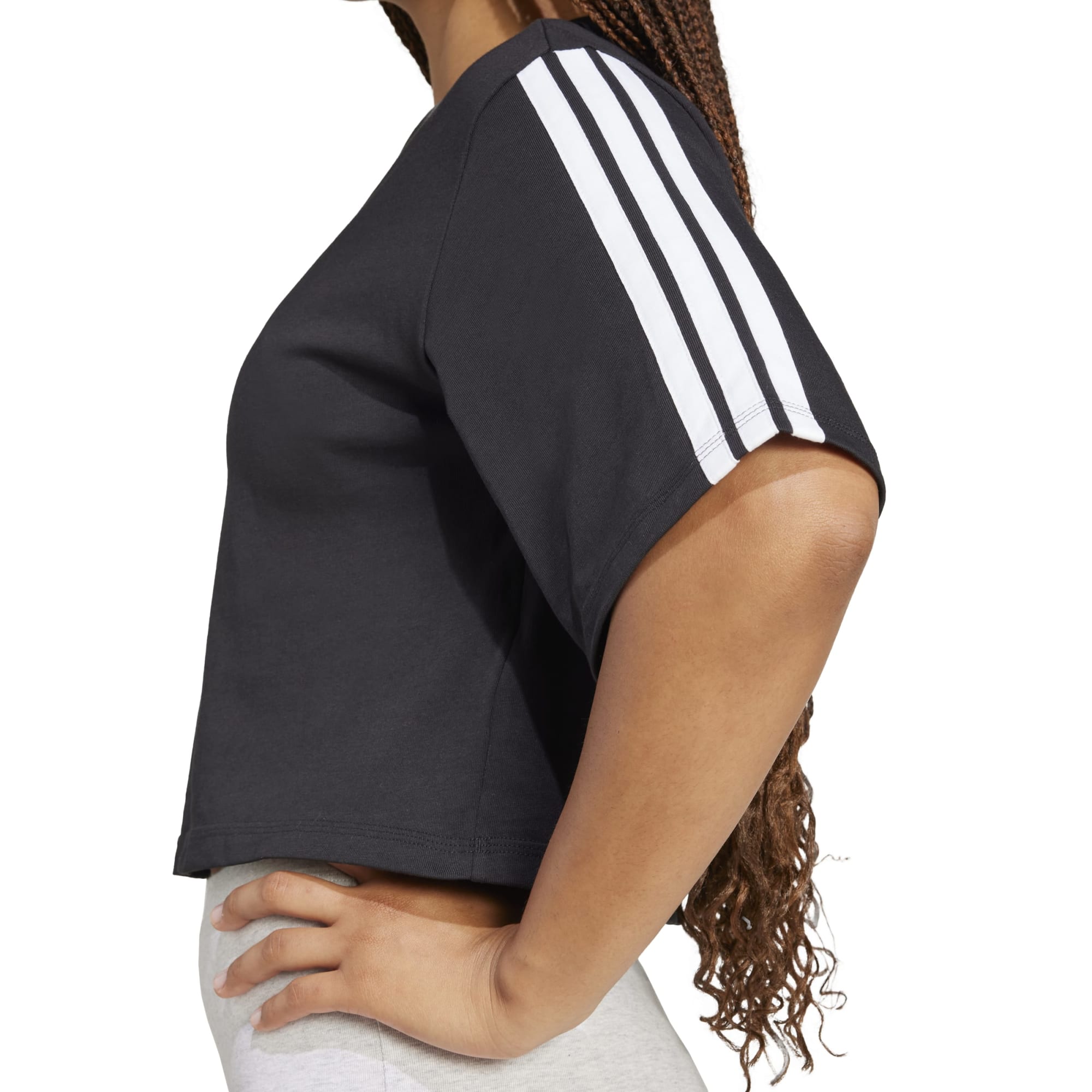 T-shirt Essentials 3-Stripes Cotton Loose - Nero
