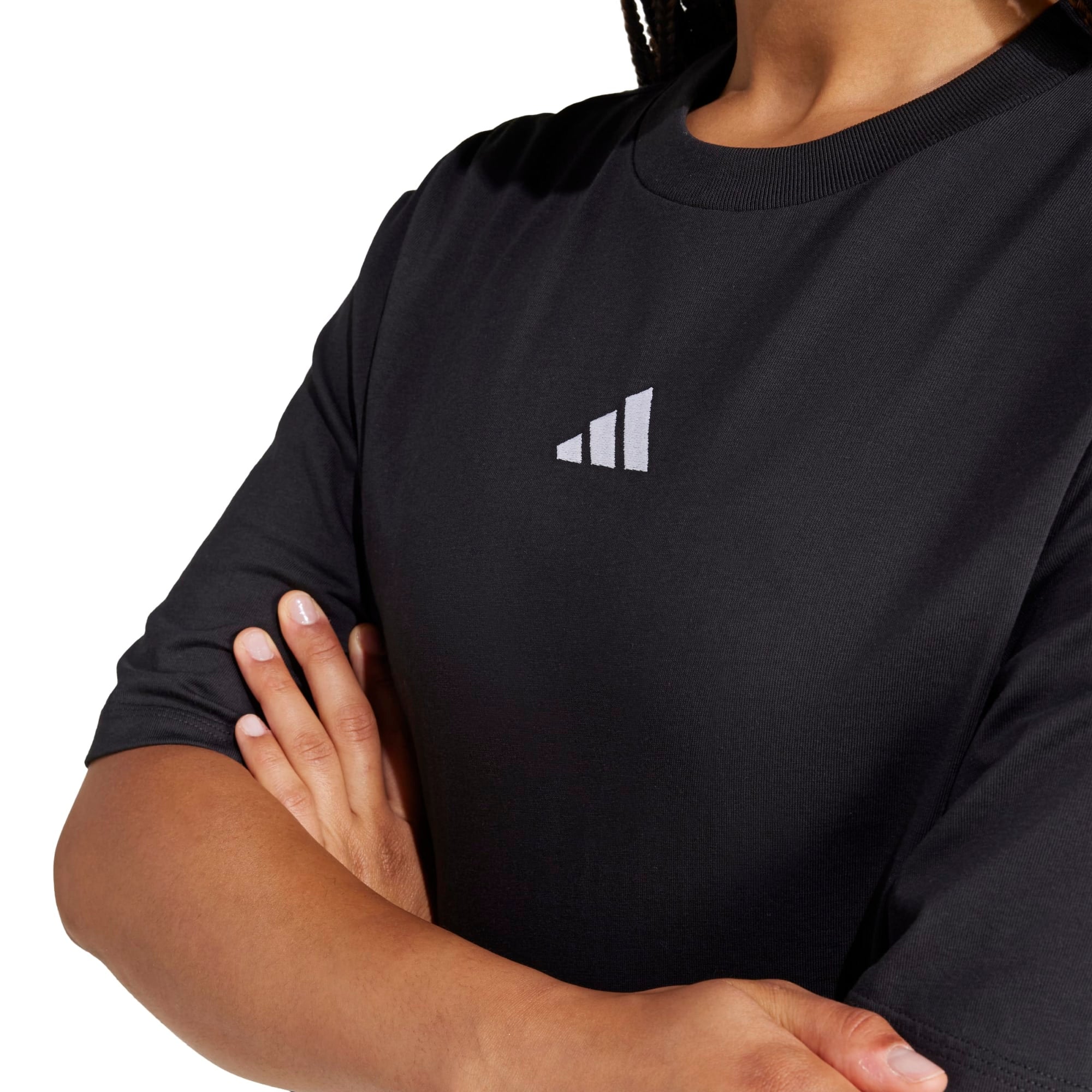 T-shirt Essentials 3-Stripes Cotton Loose - Nero