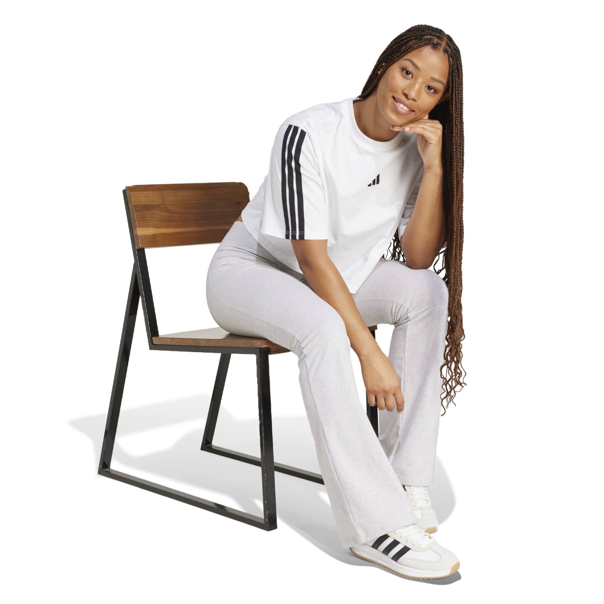 T-shirt Essentials 3-Stripes Cotton Loose - Bianco