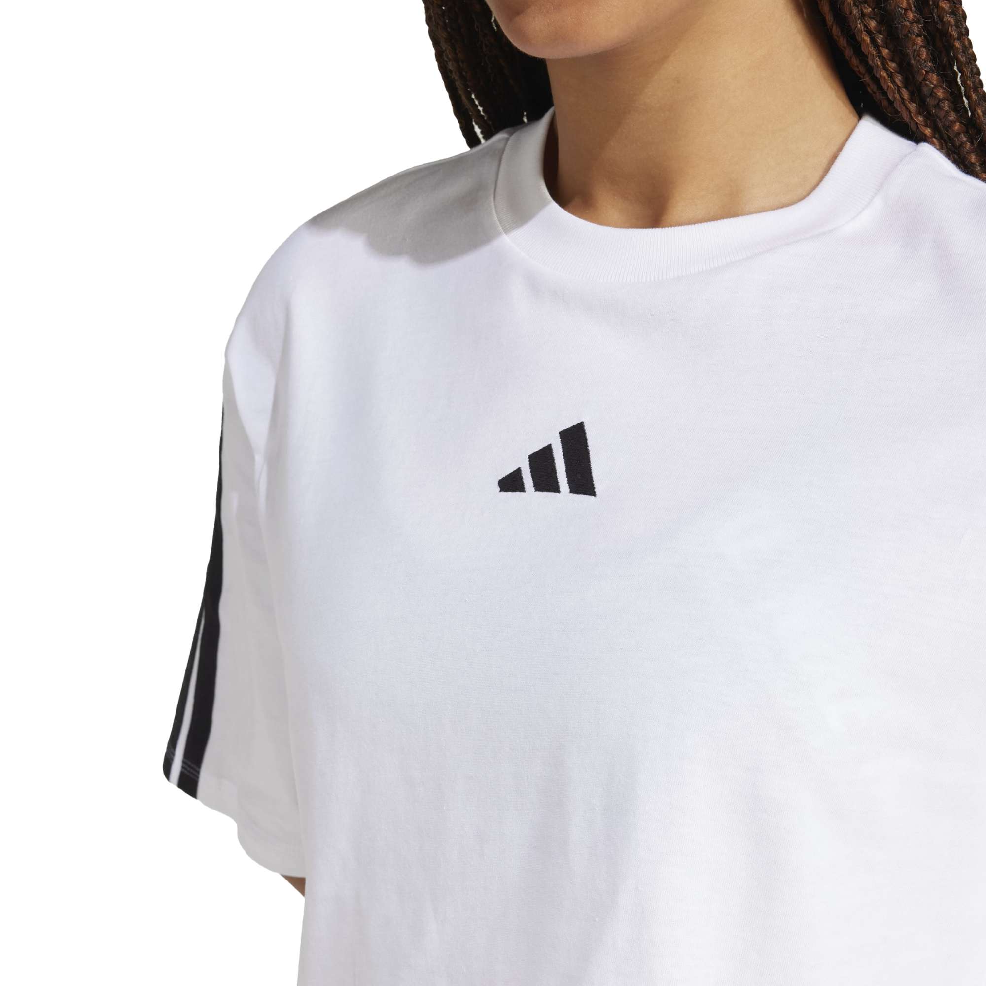 T-shirt Essentials 3-Stripes Cotton Loose - Bianco